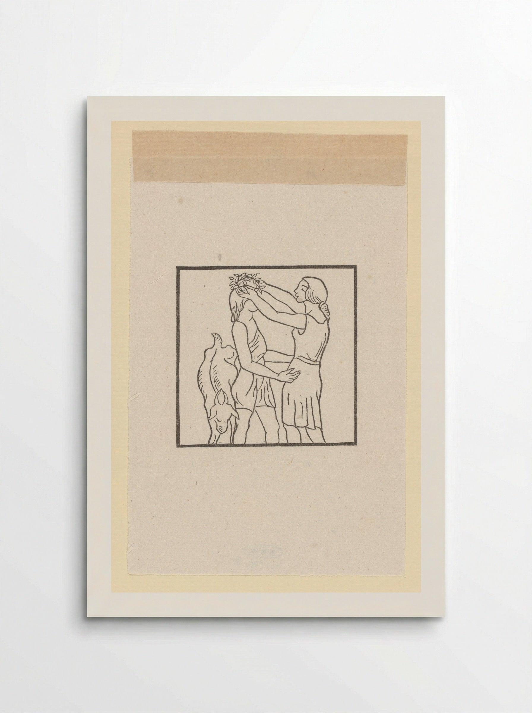 Chloë Places a Laurel Wreath on the Head of Daphnis - Aristide Maillol - Poster