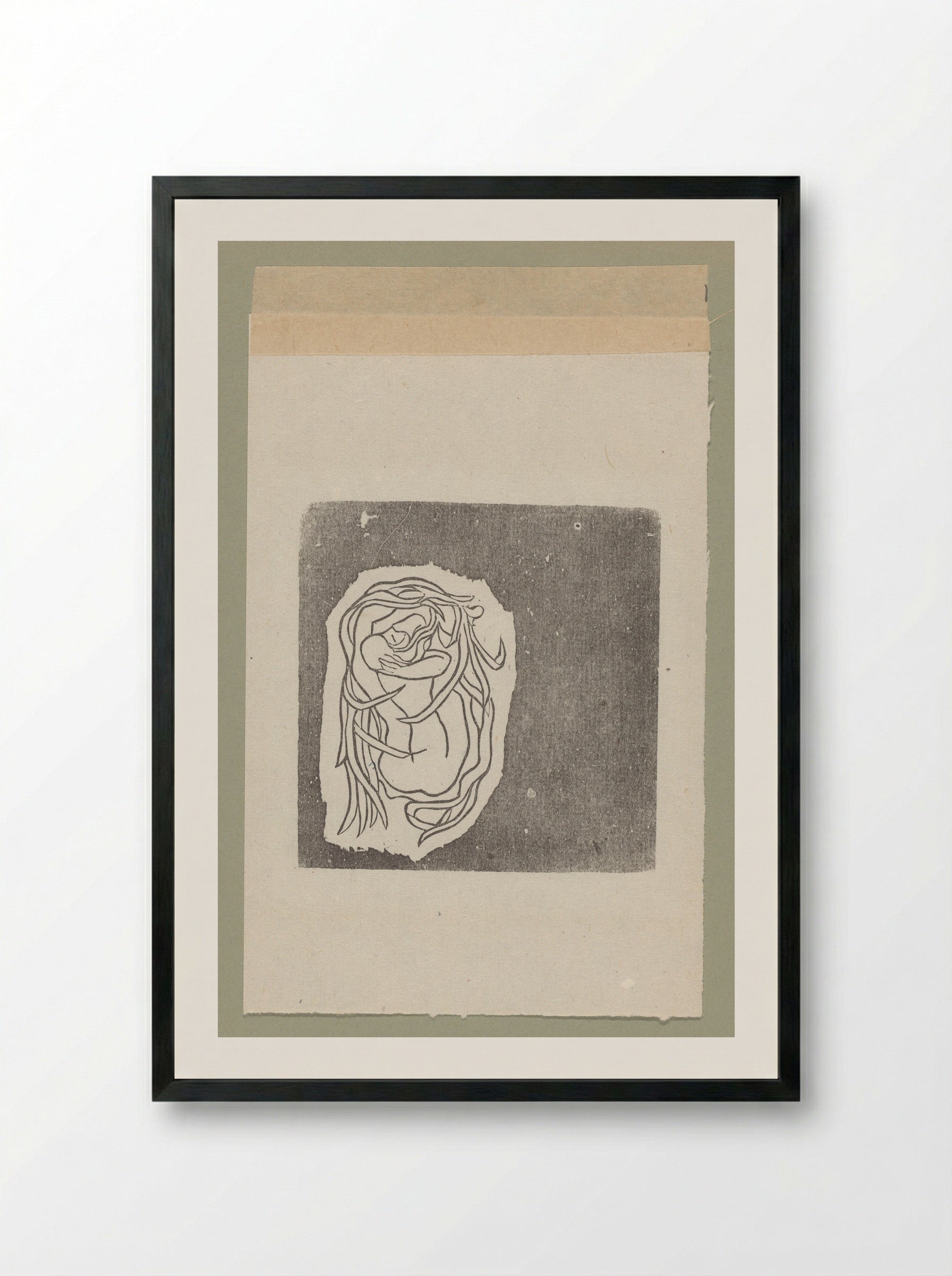 Chloë in het riet - Aristide Maillol - Framed Print Black
