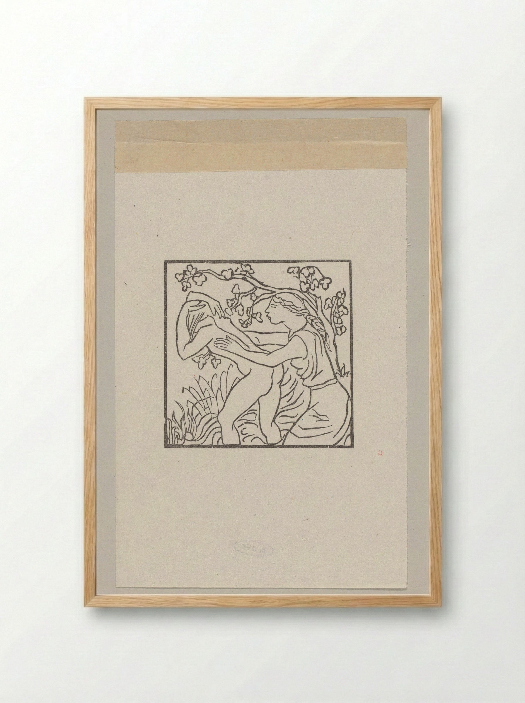 Chloë washes Daphnis in the Nymphs' Grotto - Aristide Maillol - Framed Print Wood