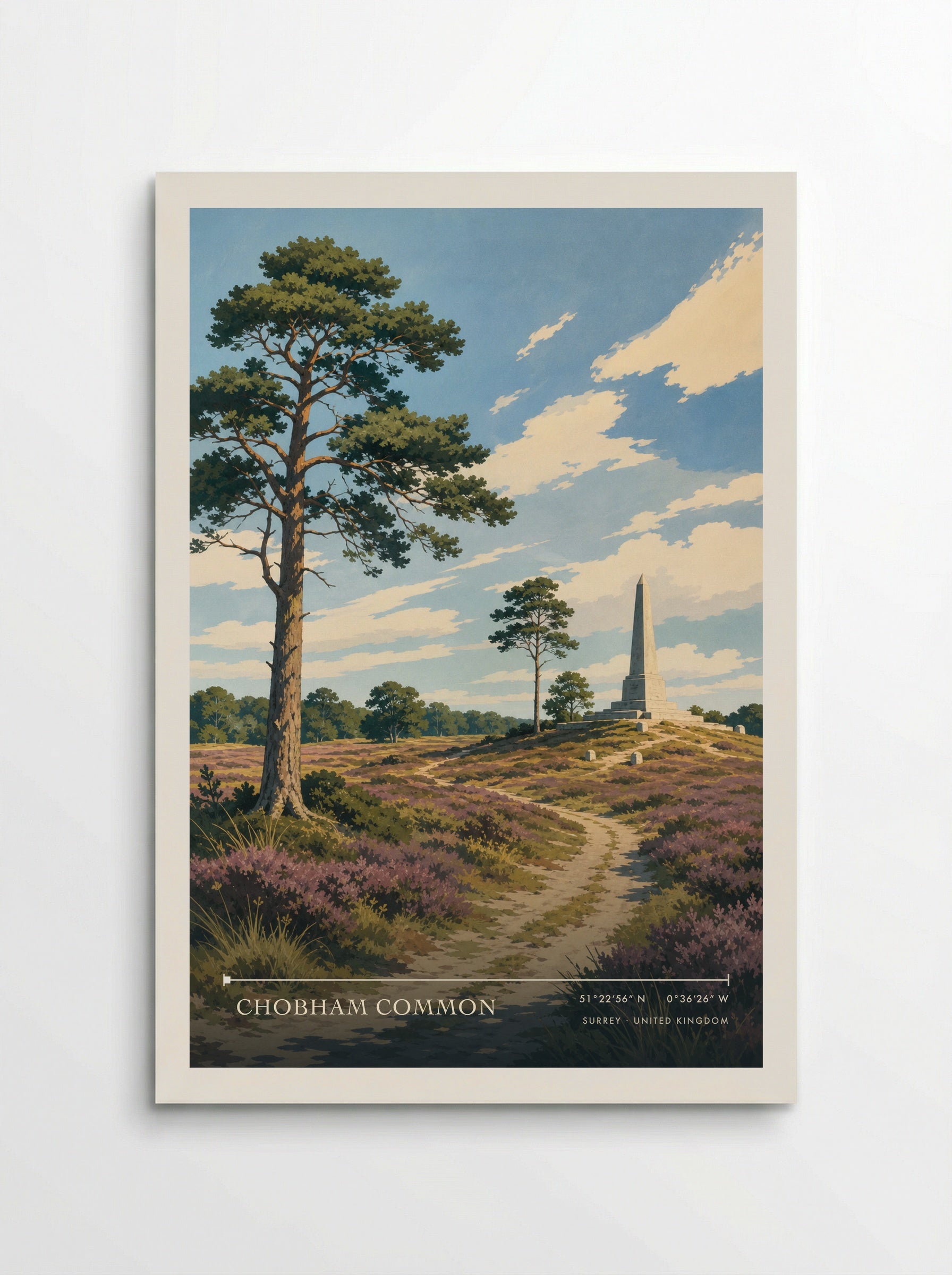 Chobham Common Surrey United Kingdom Travel Poster - Poster