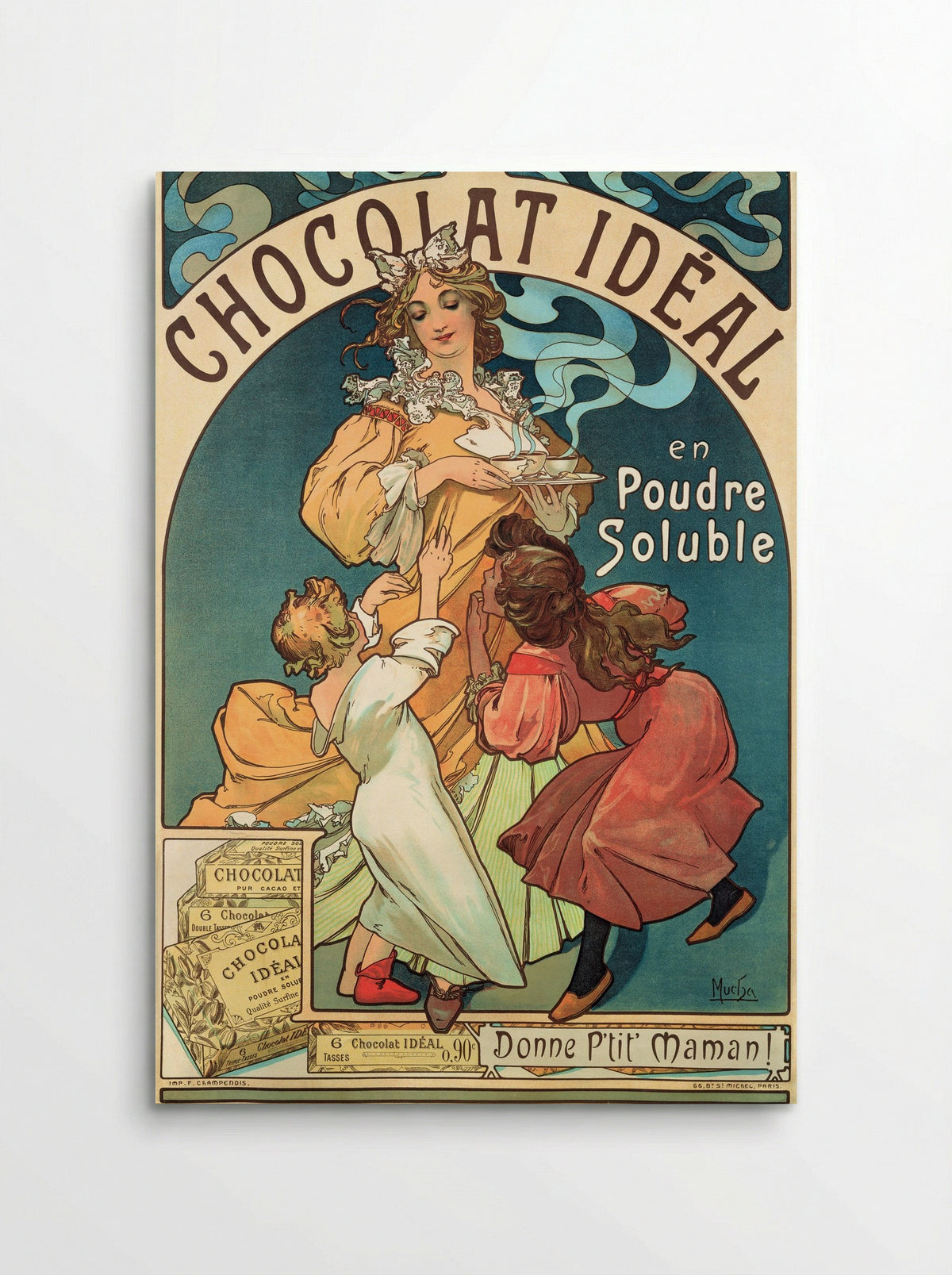 Chocolat Idéal - Alphonse Mucha - Poster