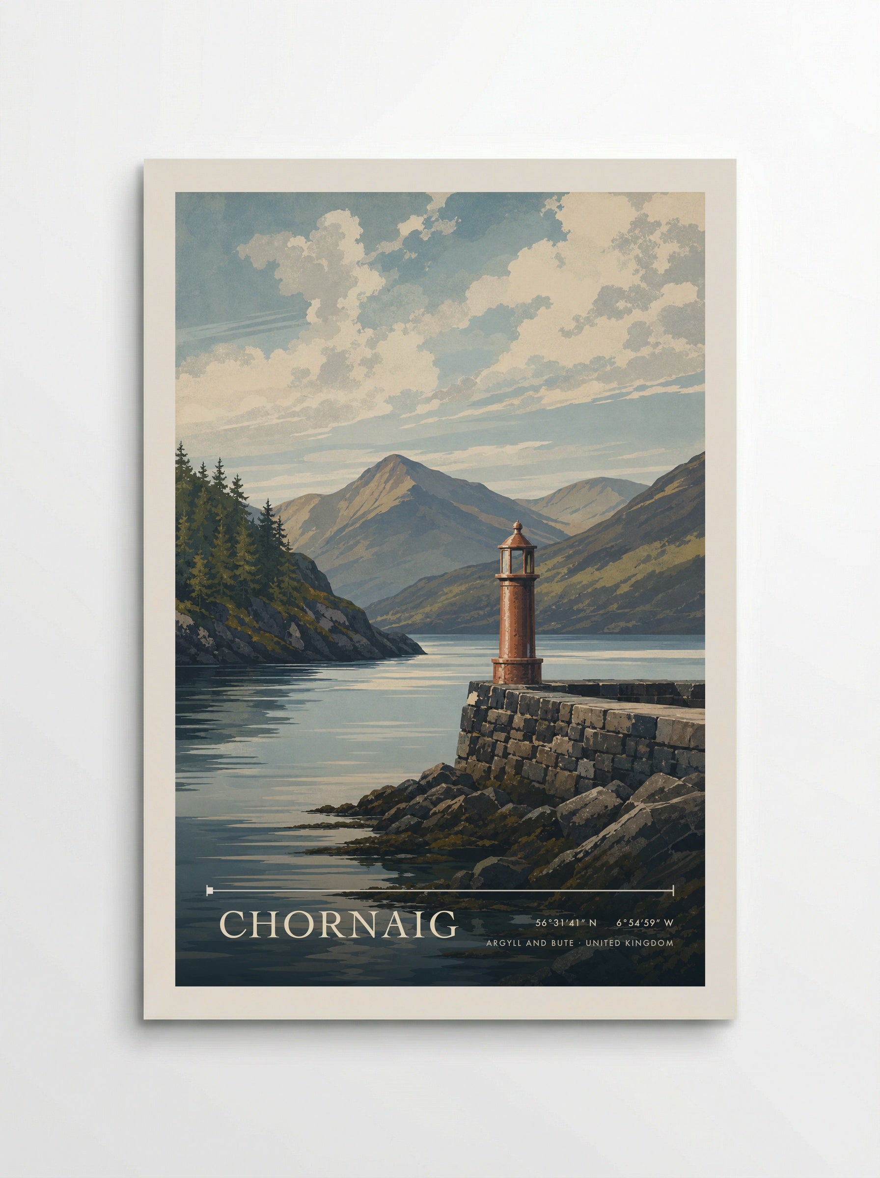 Chornaig Argyll and Bute United Kingdom Travel Poster - Poster