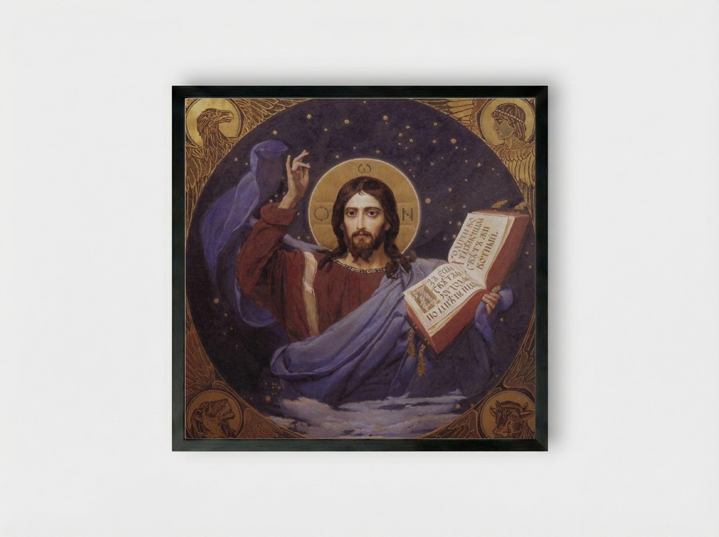 Christ Almighty - Viktor Vasnetsov - Framed Print Black