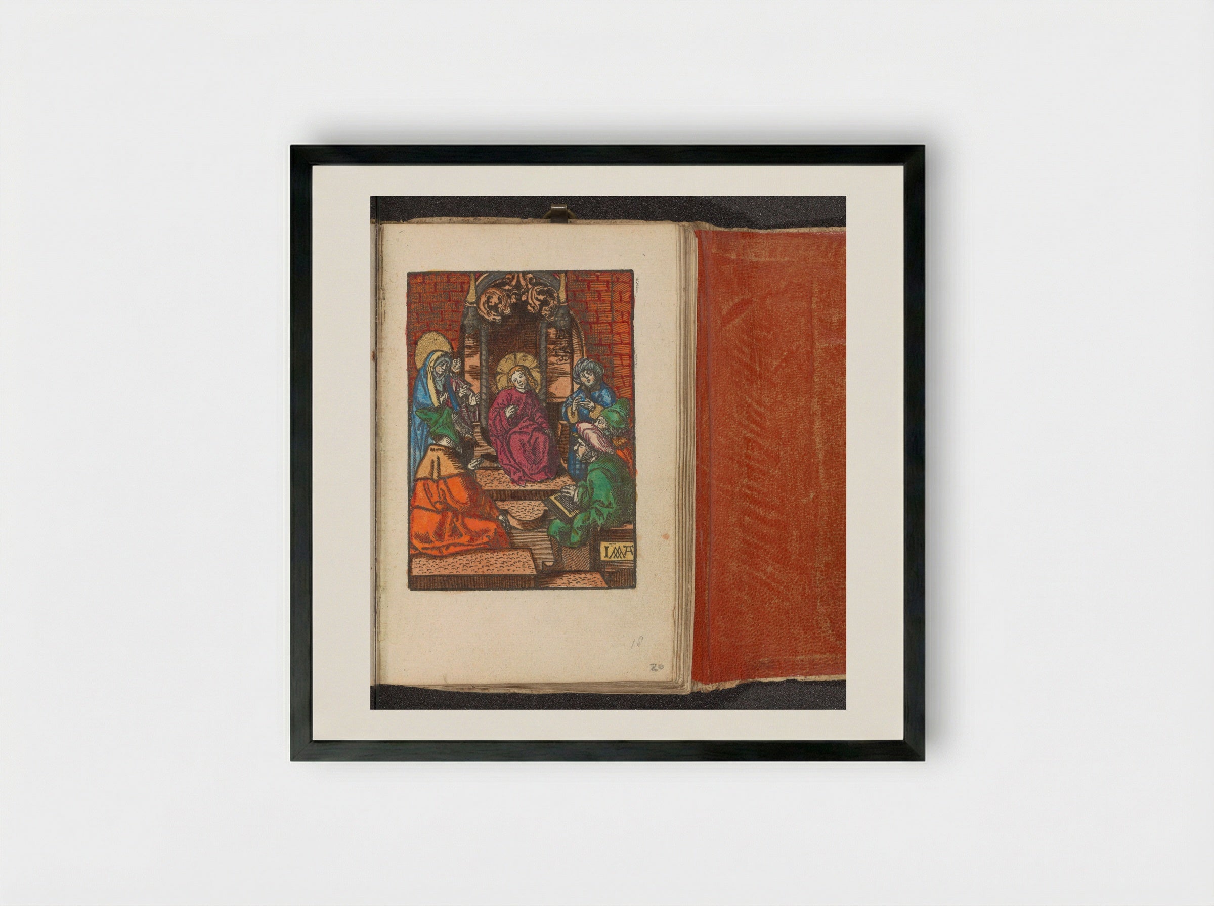 Christ Among the Doctors - Doen Pietersz. - Framed Print Black