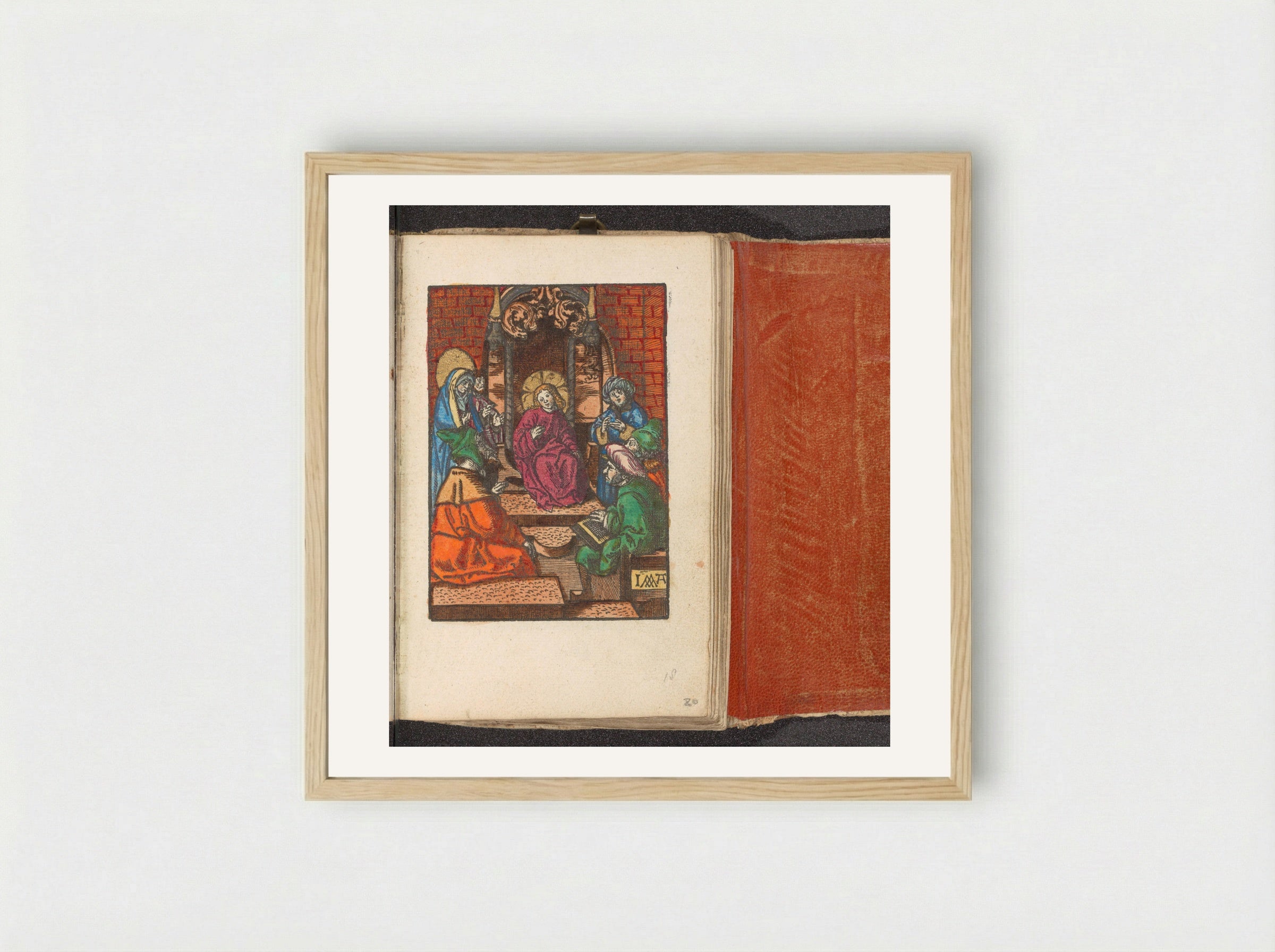 Christ Among the Doctors - Doen Pietersz. - Framed Print Wood
