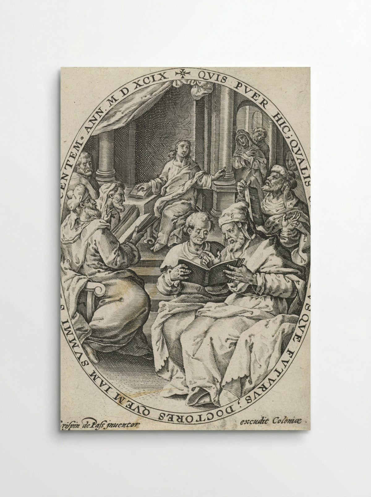 Christ Among the Doctors - Crispijn van de Passe (I) - Poster