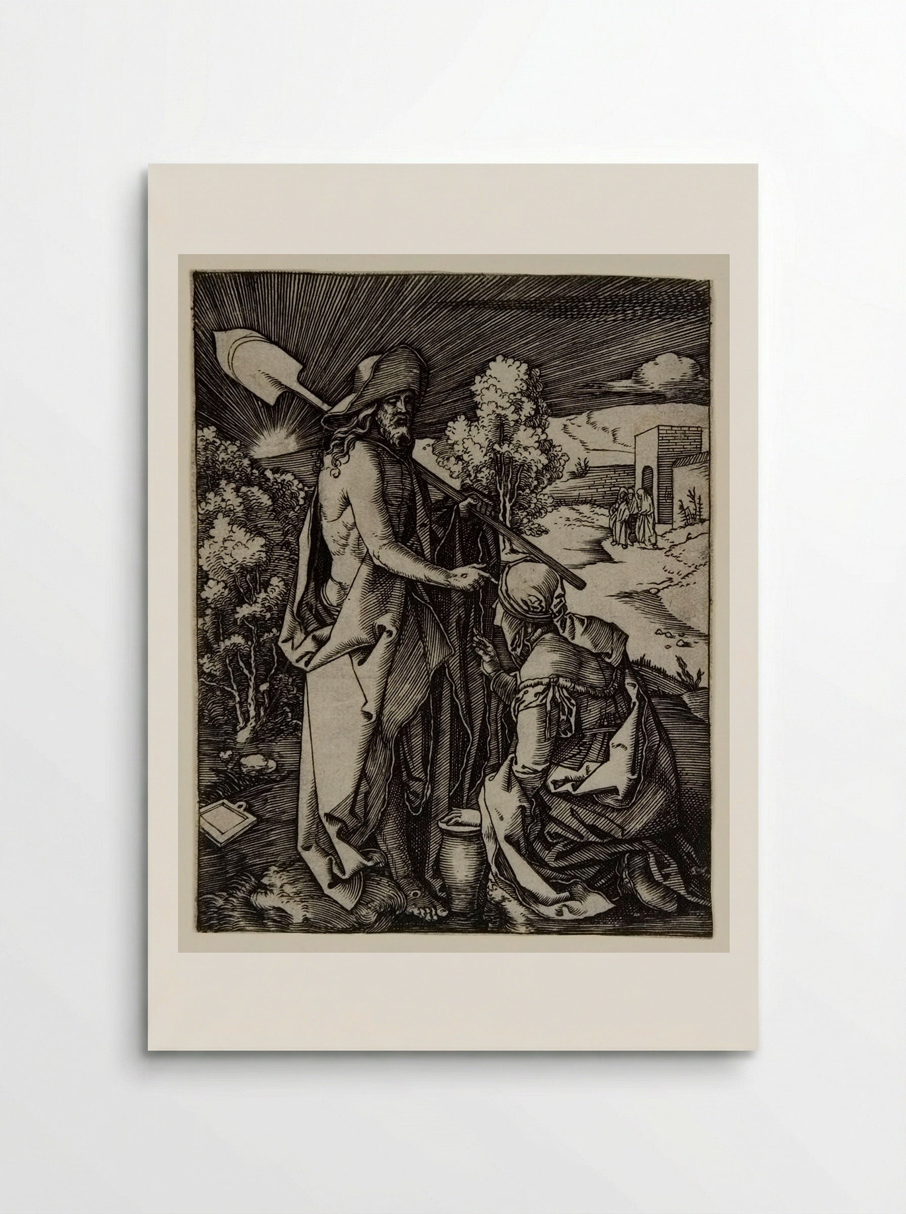 Christ Appearing to Mary Magdalen - Marcantonio Raimondi - Poster