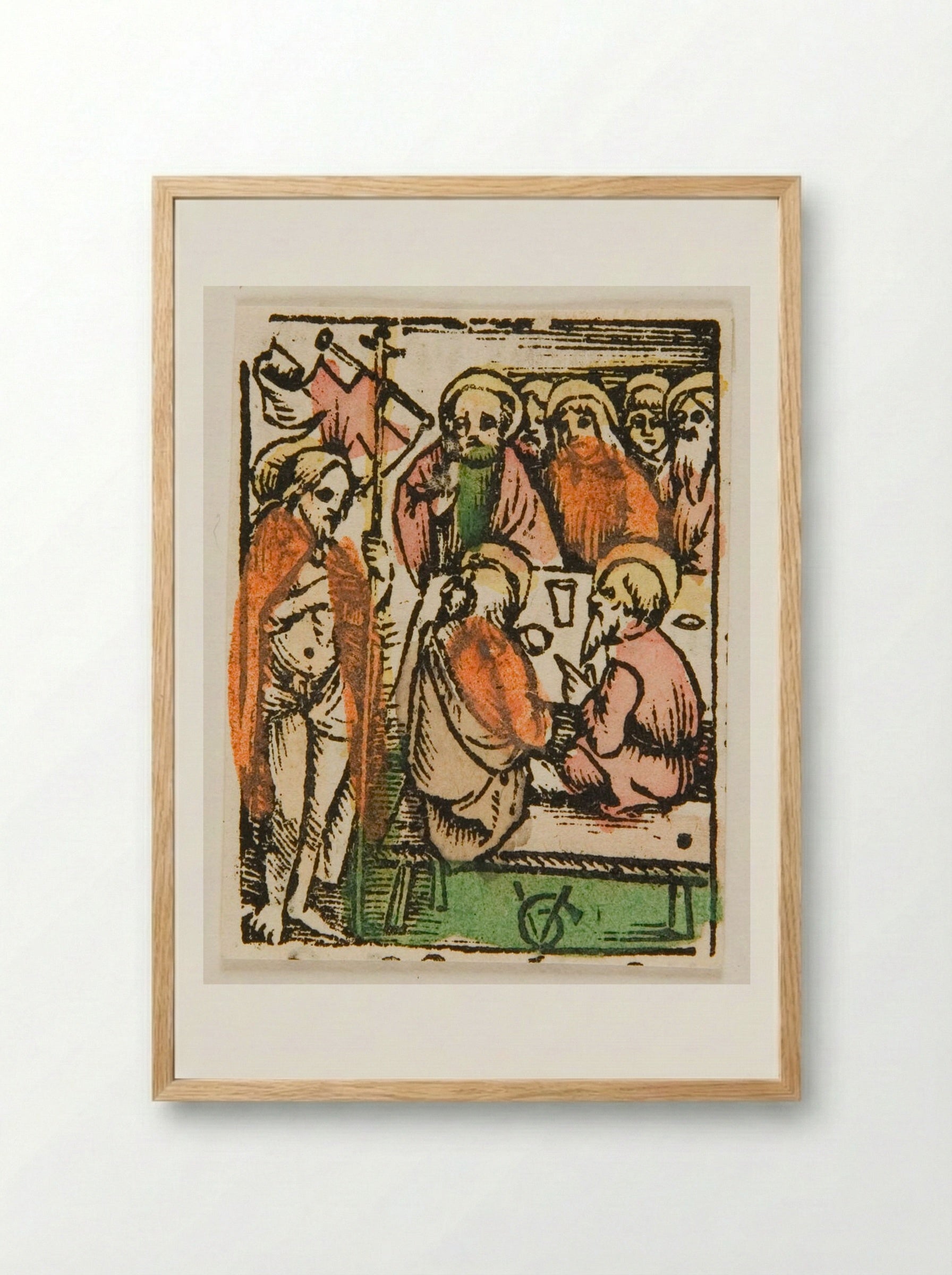 Christ Appears to His Disciples - Urs Graf - Framed Print Wood