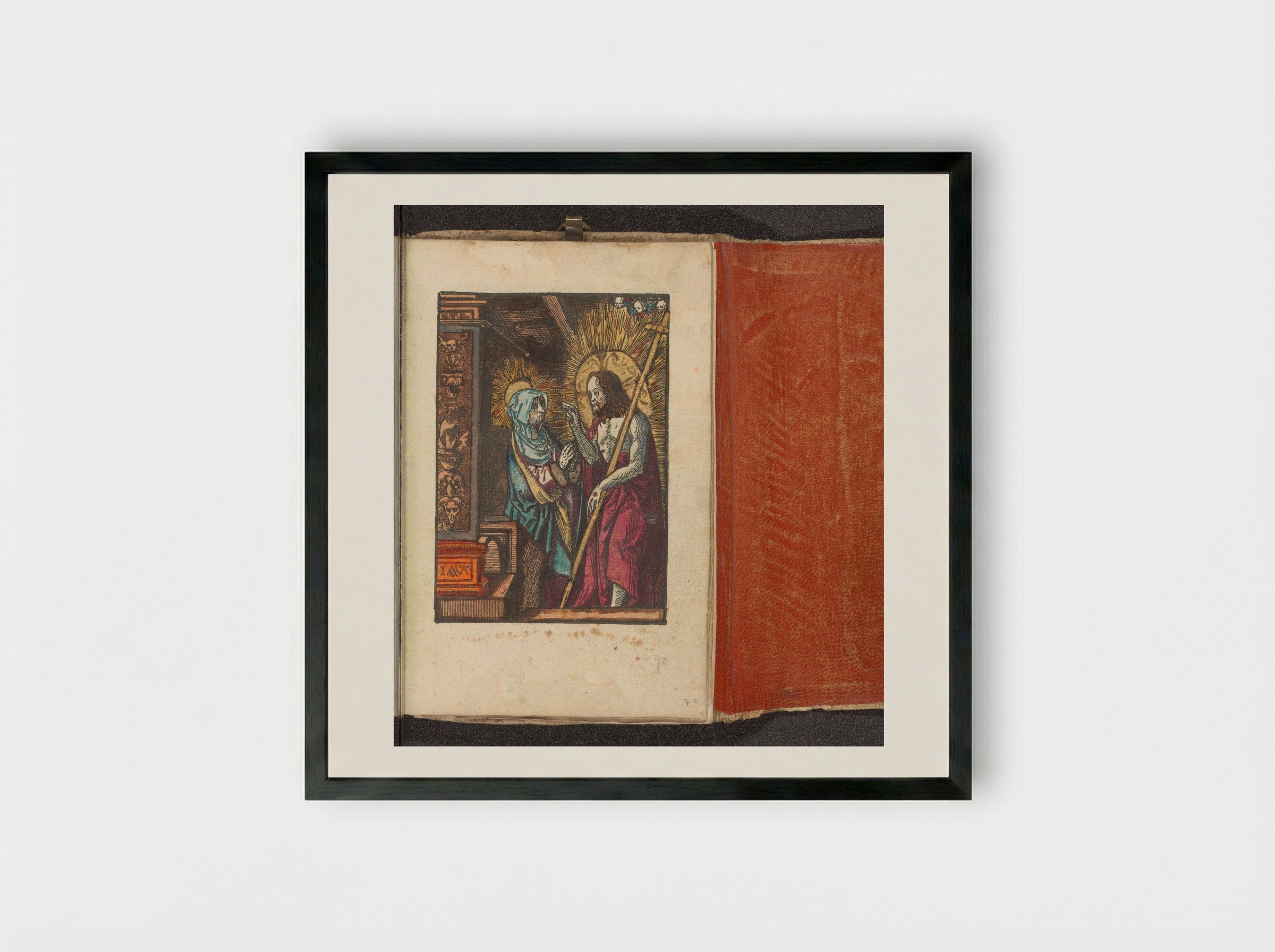 Christ Appears to His Mother - Doen Pietersz. - Framed Print Black