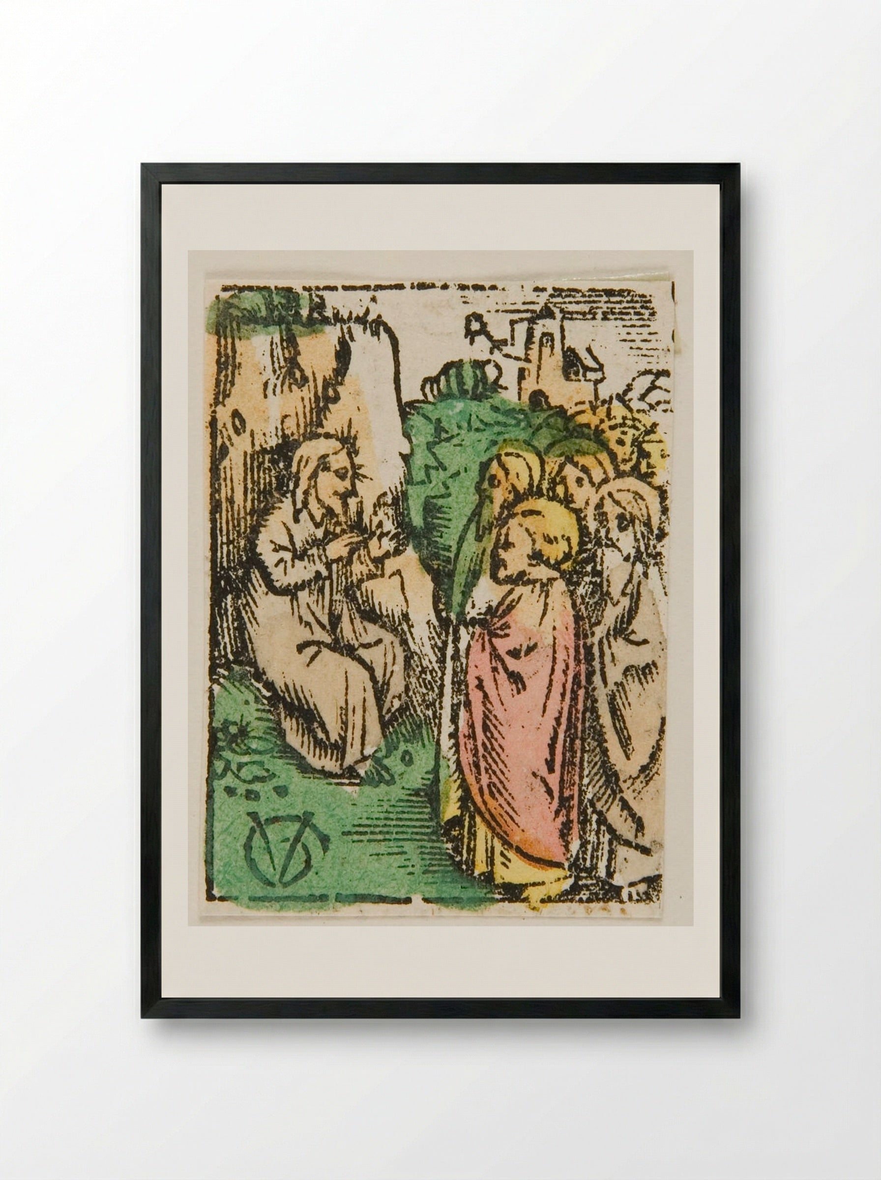 Christ Asking his Disciples about His Identity - Urs Graf - Framed Print Black