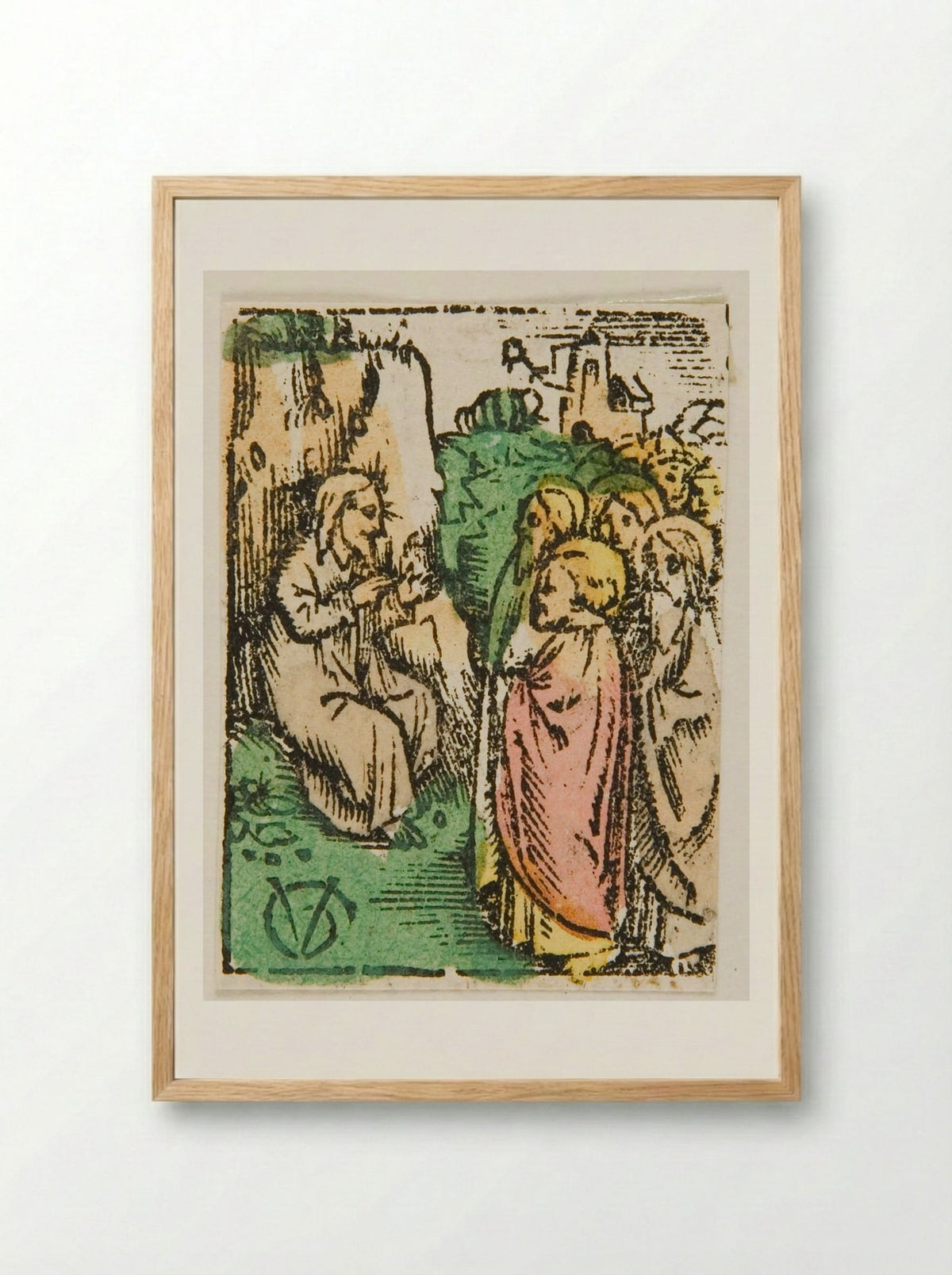 Christ Asking his Disciples about His Identity - Urs Graf - Framed Print Wood