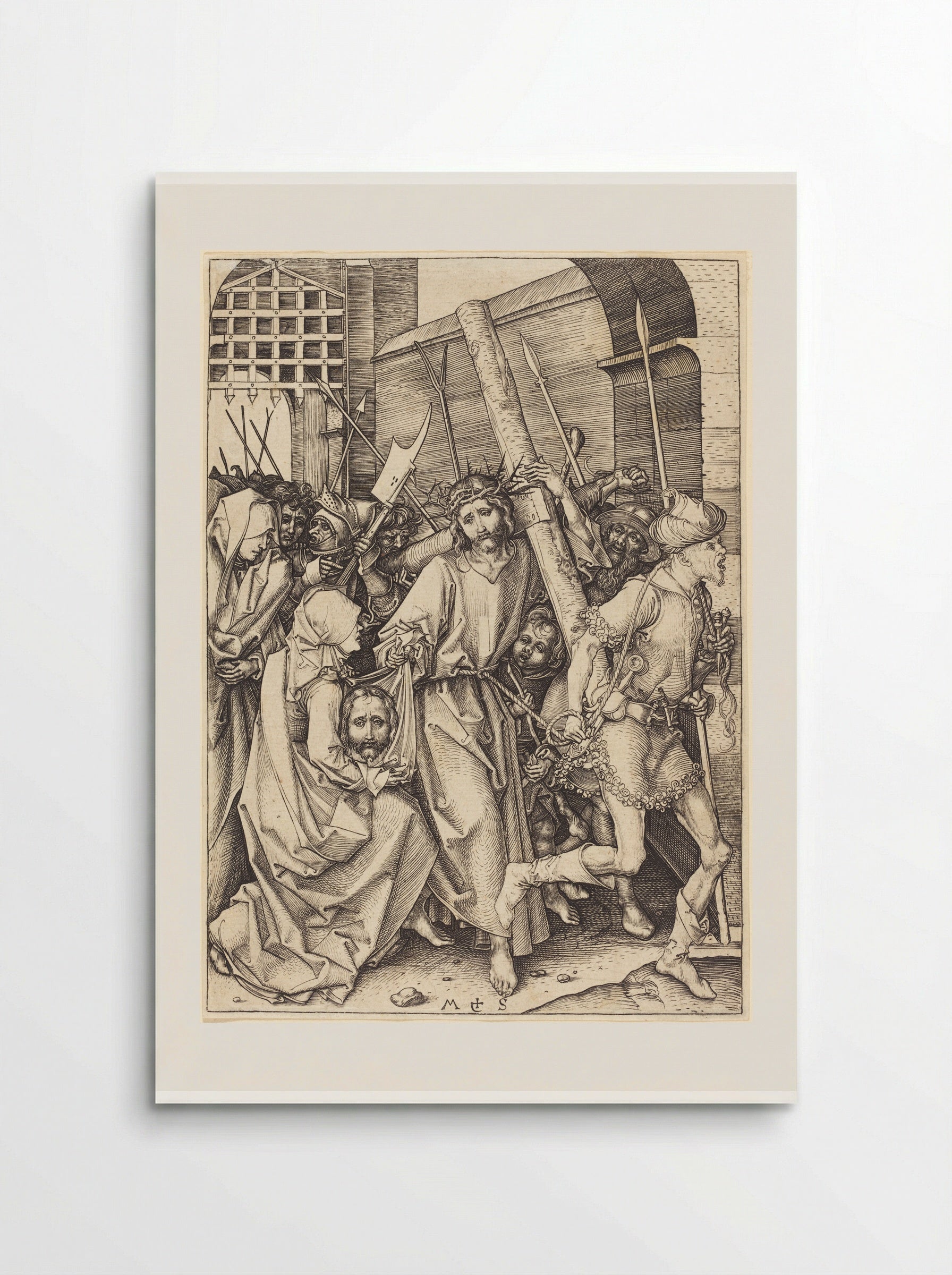 Christ Bearing the Cross, with Saint Veronica - Martin Schongauer - Poster