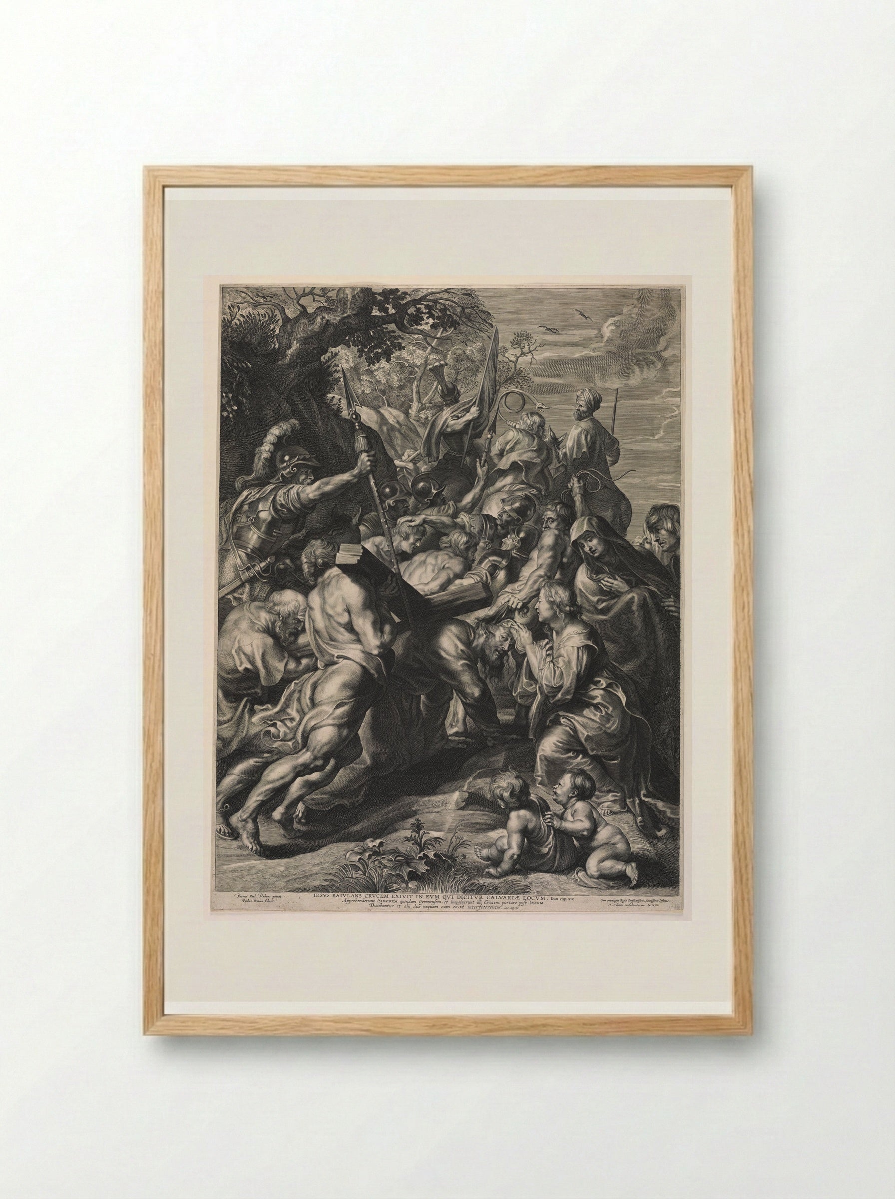 Christ Bearing the Cross - Paulus Pontius - Framed Print Wood