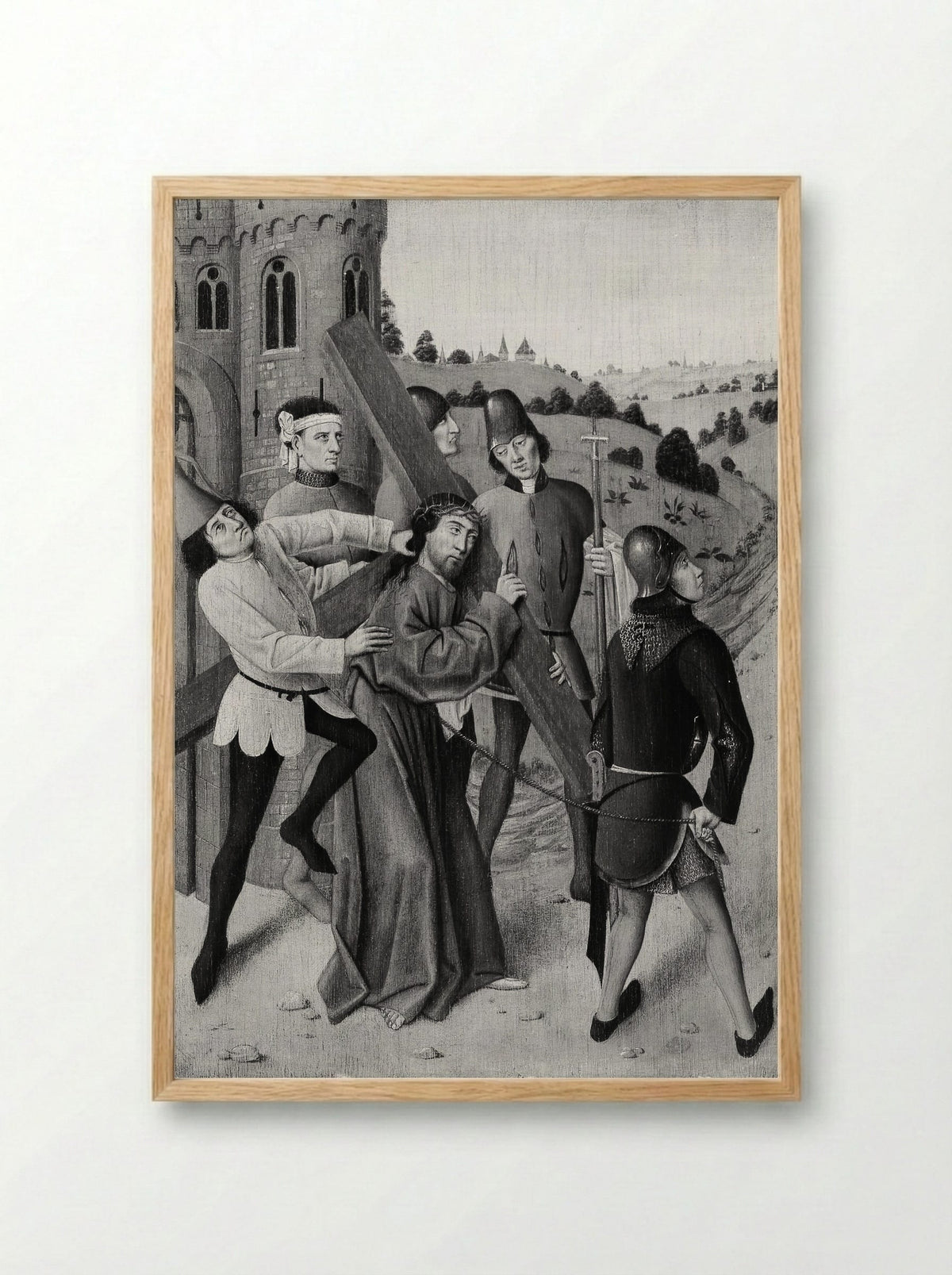 Christ Bearing the Cross - Northern French Painter - Framed Print Wood