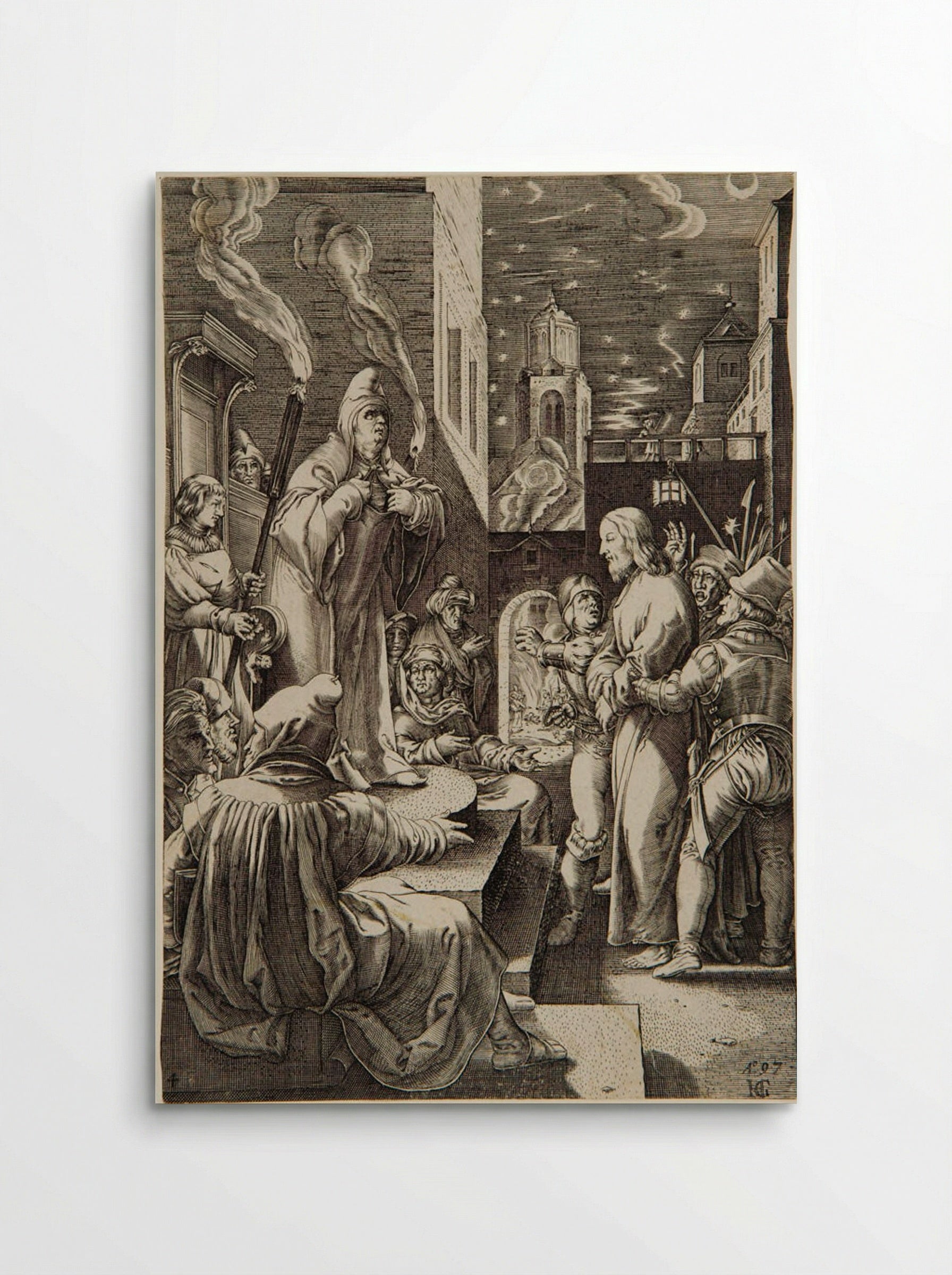 Christ Before Caiaphas - Cornelis Galle the Elder - Poster