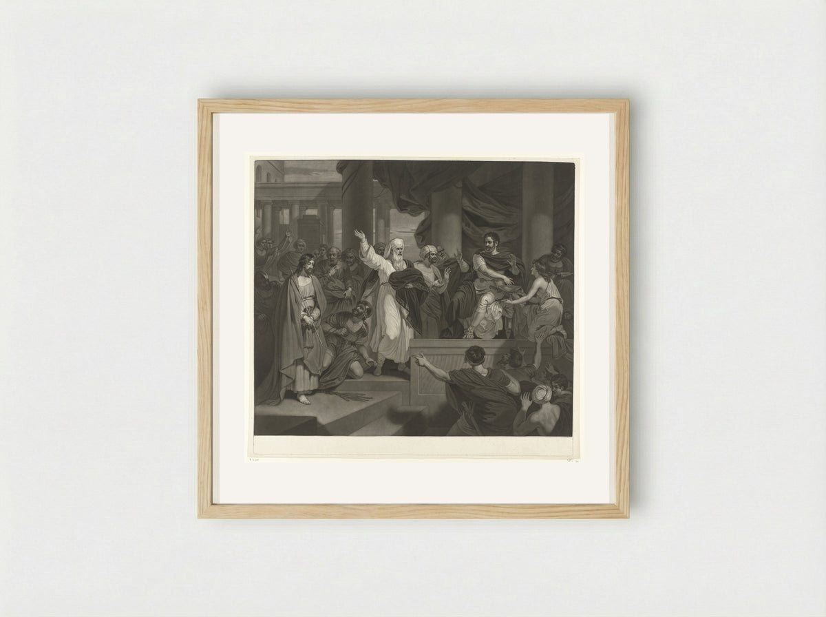 Christ Before Pilate - Charles Howard Hodges - Framed Print Wood
