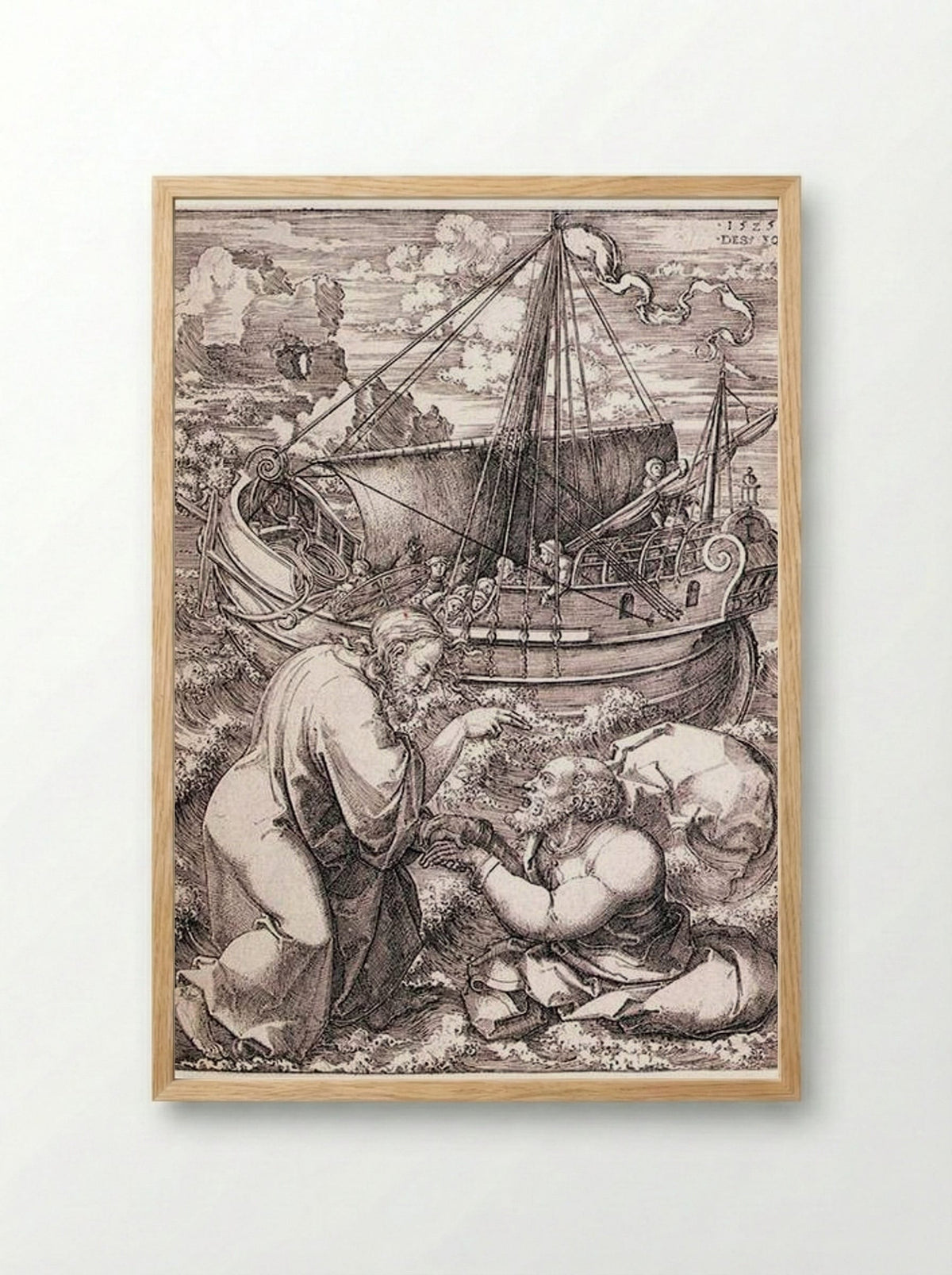 Christ Calling Peter and Andrew - Dirck Vellert - Framed Print Wood