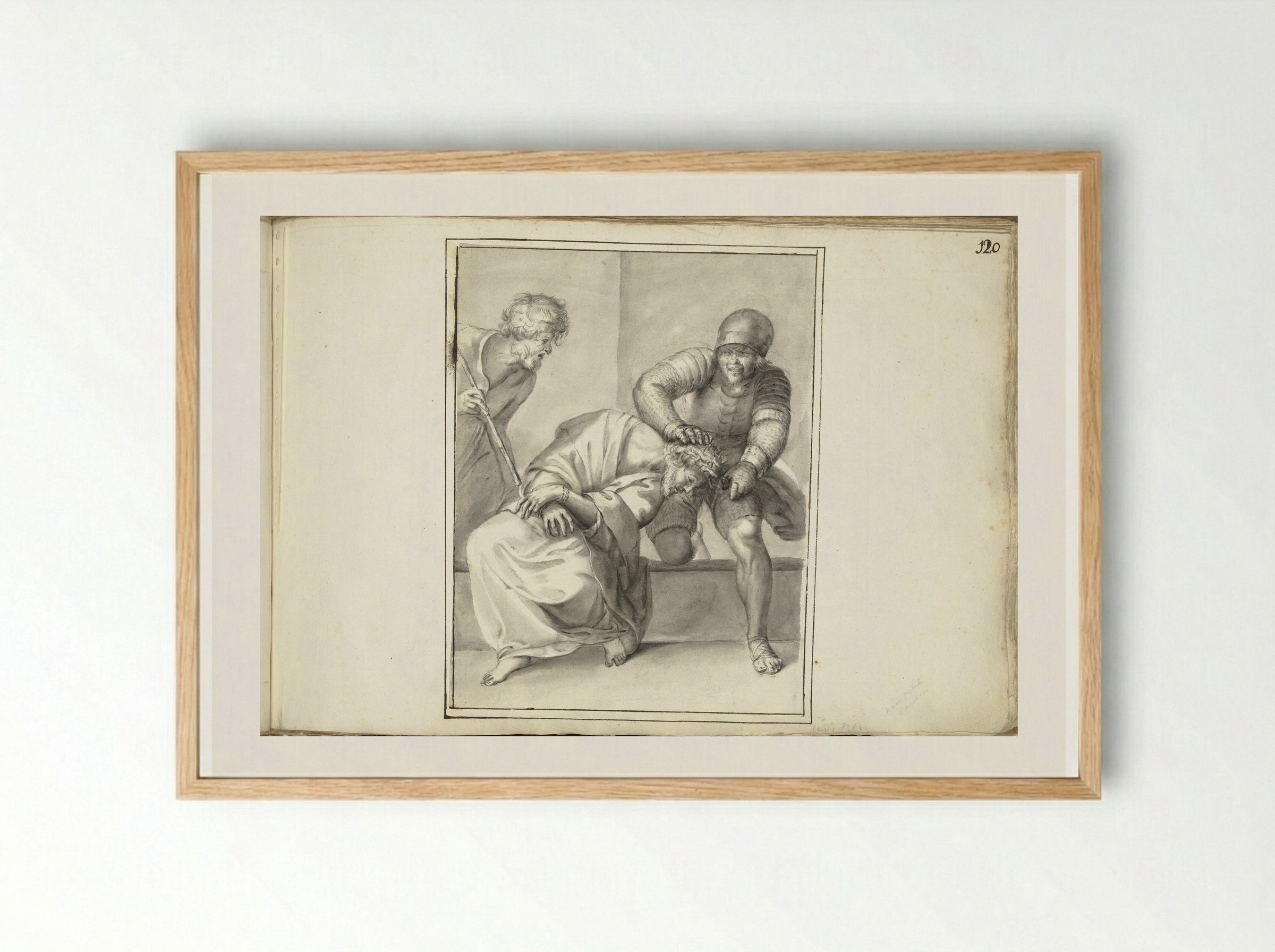 Christ Crowned with Thorns - Moses ter Borch - Framed Print Wood