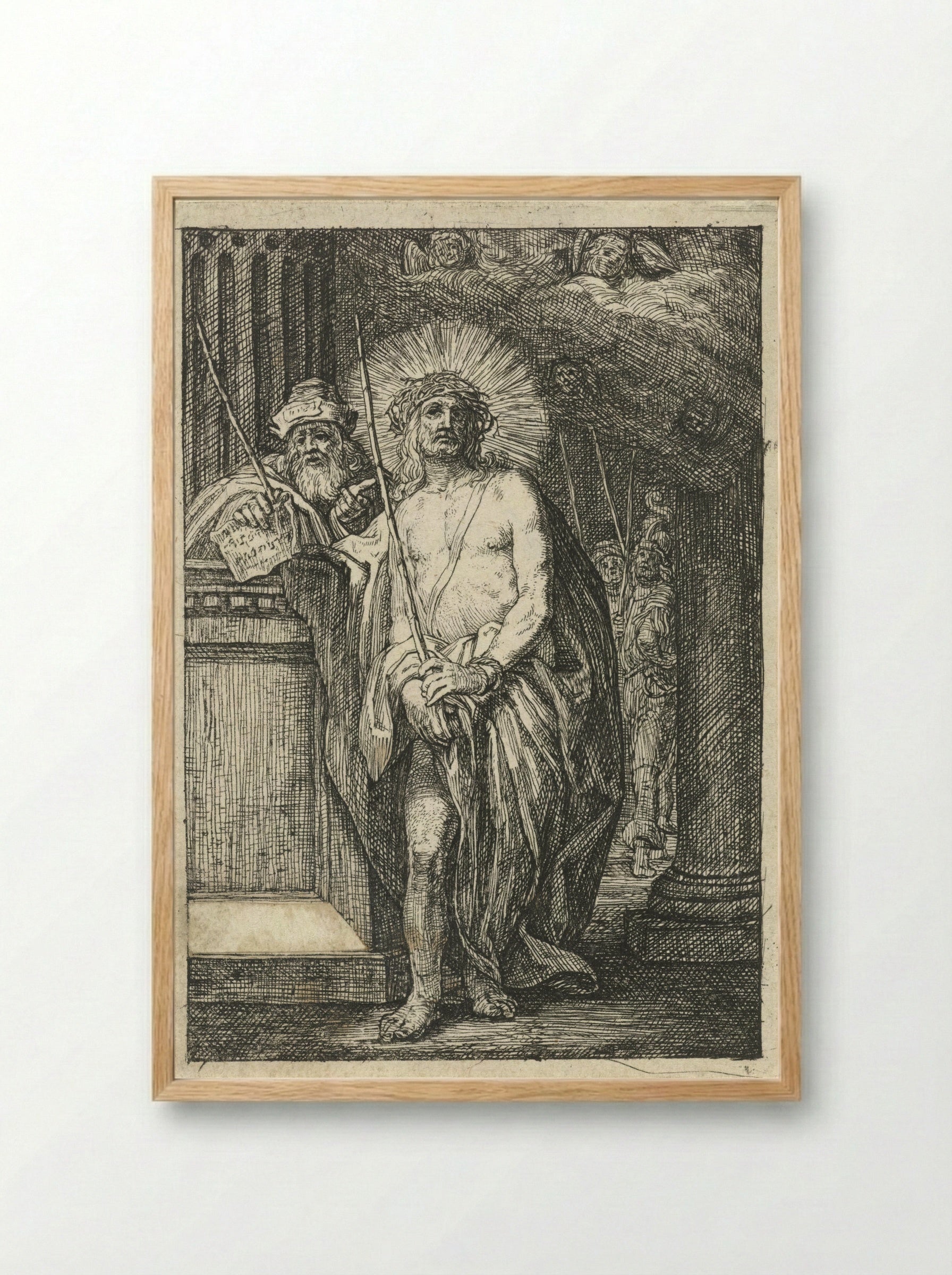 Christ Crowned with Thorns - Jacob Lois - Framed Print Wood