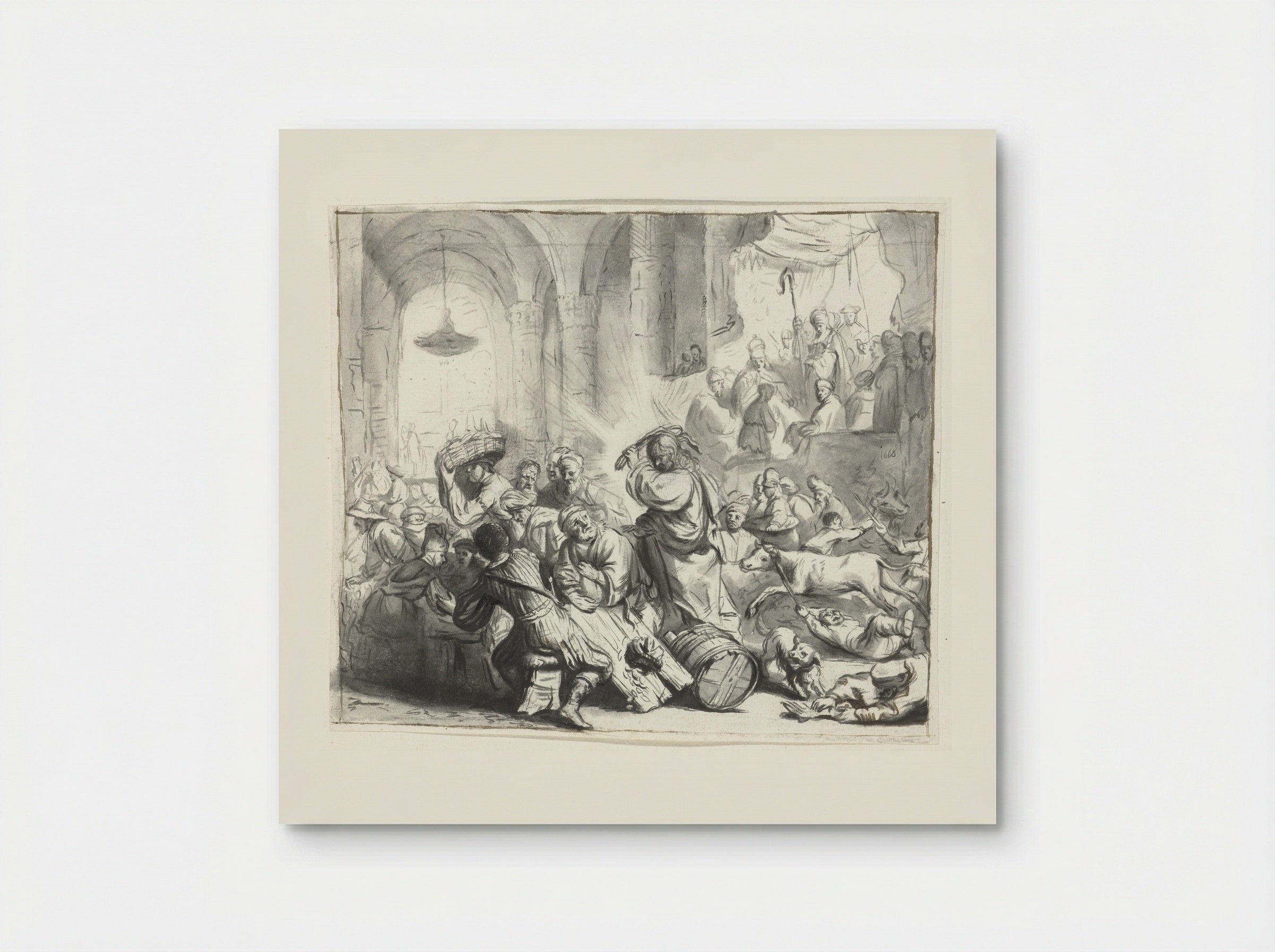 Christ Driving the Money Changers from the Temple - Moses ter Borch - Poster