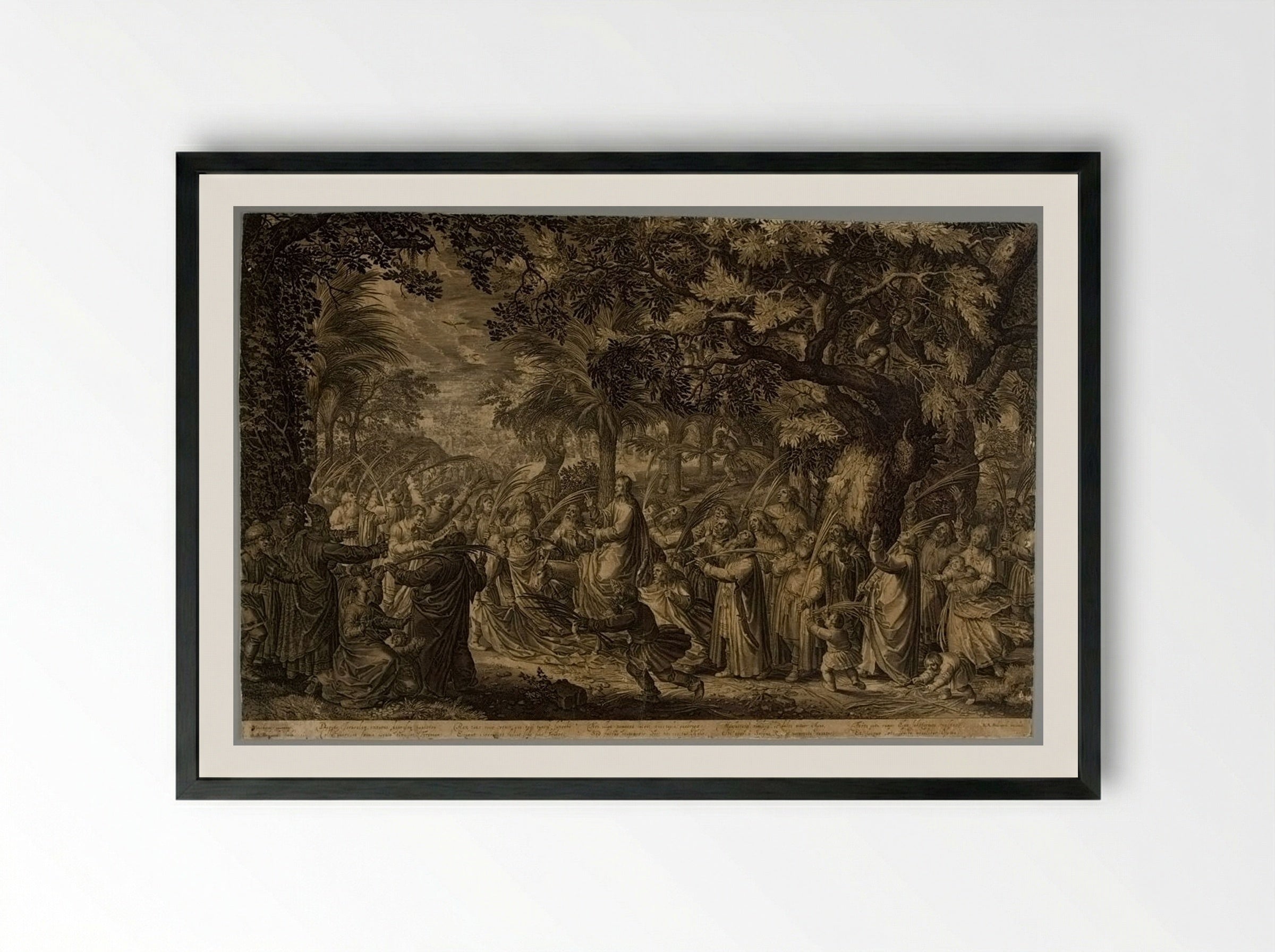 Christ Entering Jerusalem - Schelte Adamsz. Bolswert - Framed Print Black