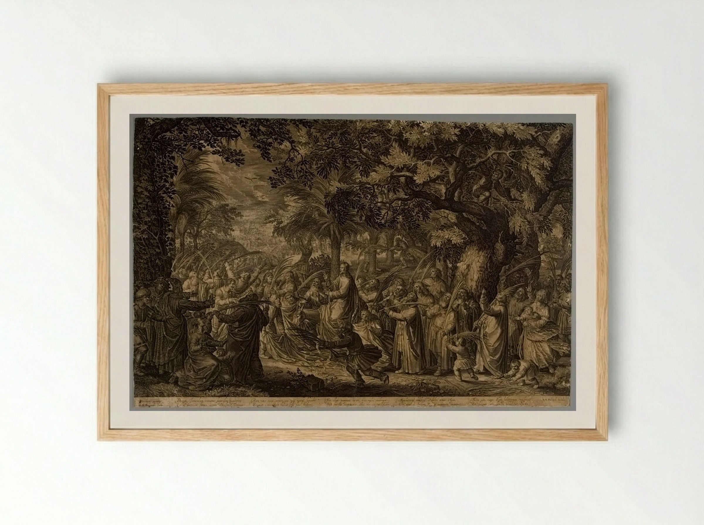 Christ Entering Jerusalem - Schelte Adamsz. Bolswert - Framed Print Wood