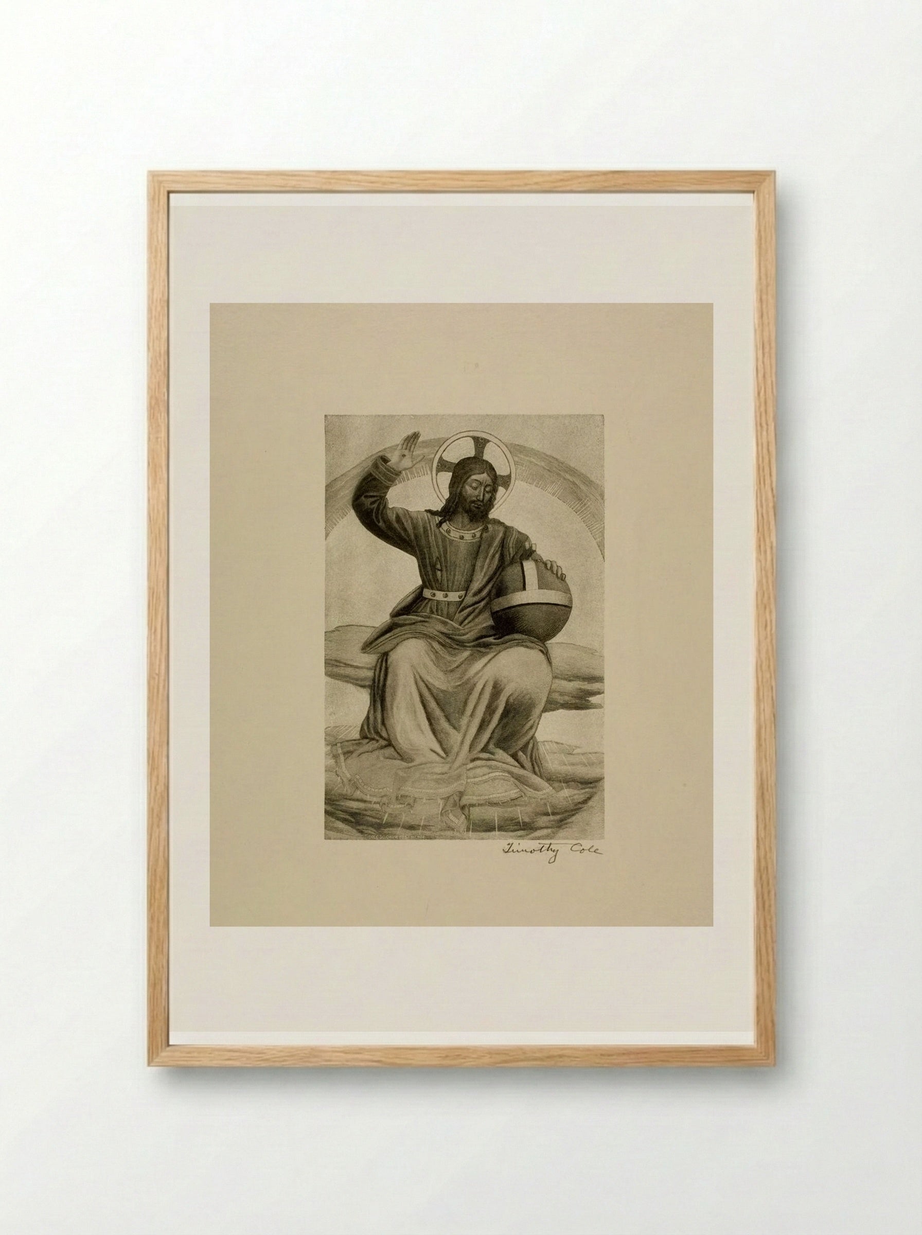 Christ Enthroned - Timothy Cole - Framed Print Wood