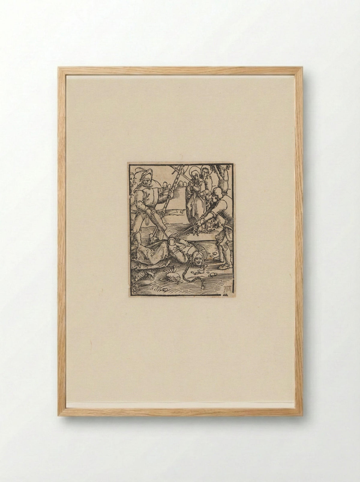 Christ Falling on the Way to the Flagellation - Hans Baldung Grien - Framed Print Wood