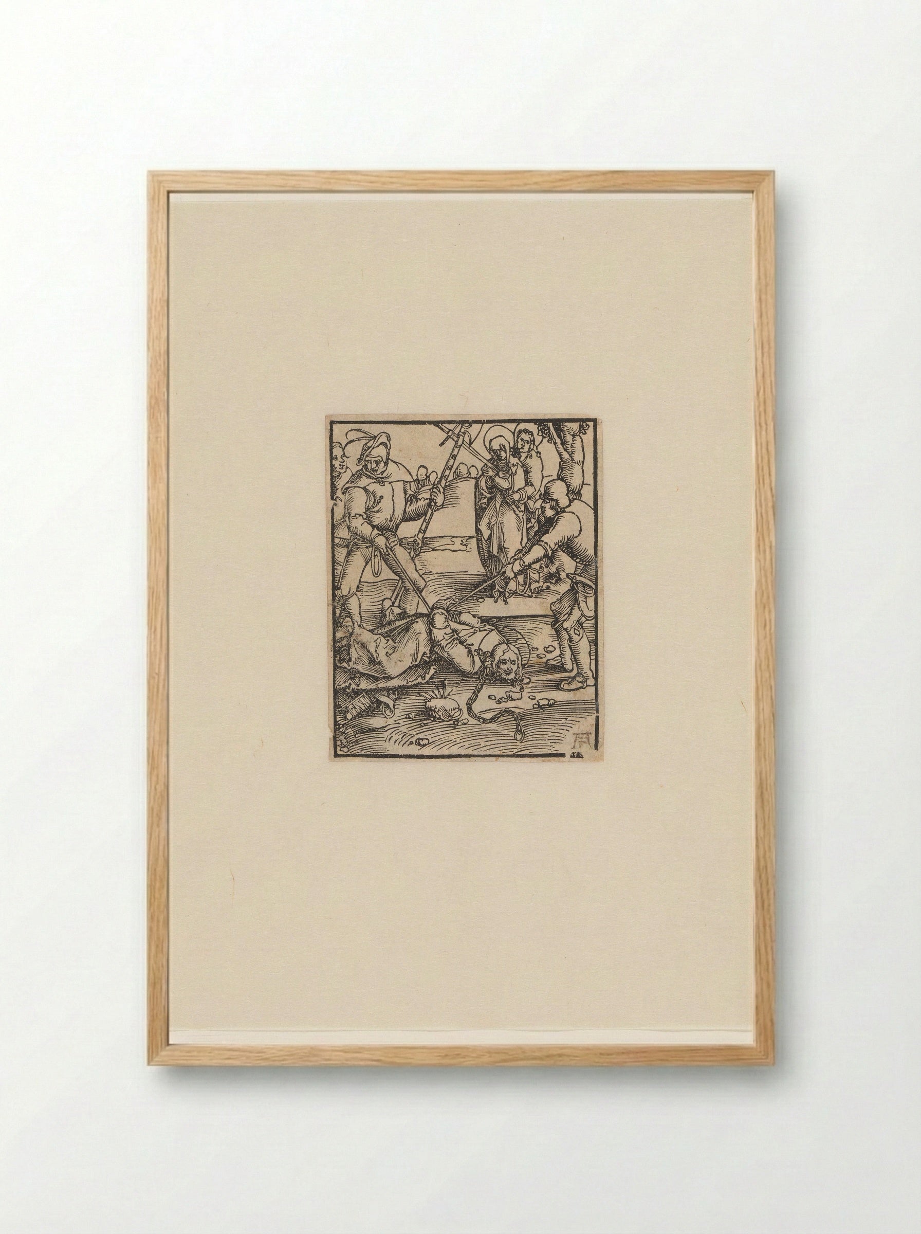Christ Falling on the Way to the Flagellation - Hans Baldung Grien - Framed Print Wood
