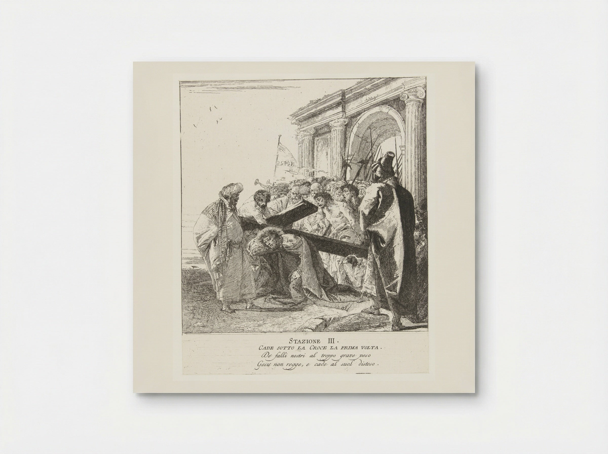 Christ Falls Under the Cross - Giovanni Domenico Tiepolo - Poster