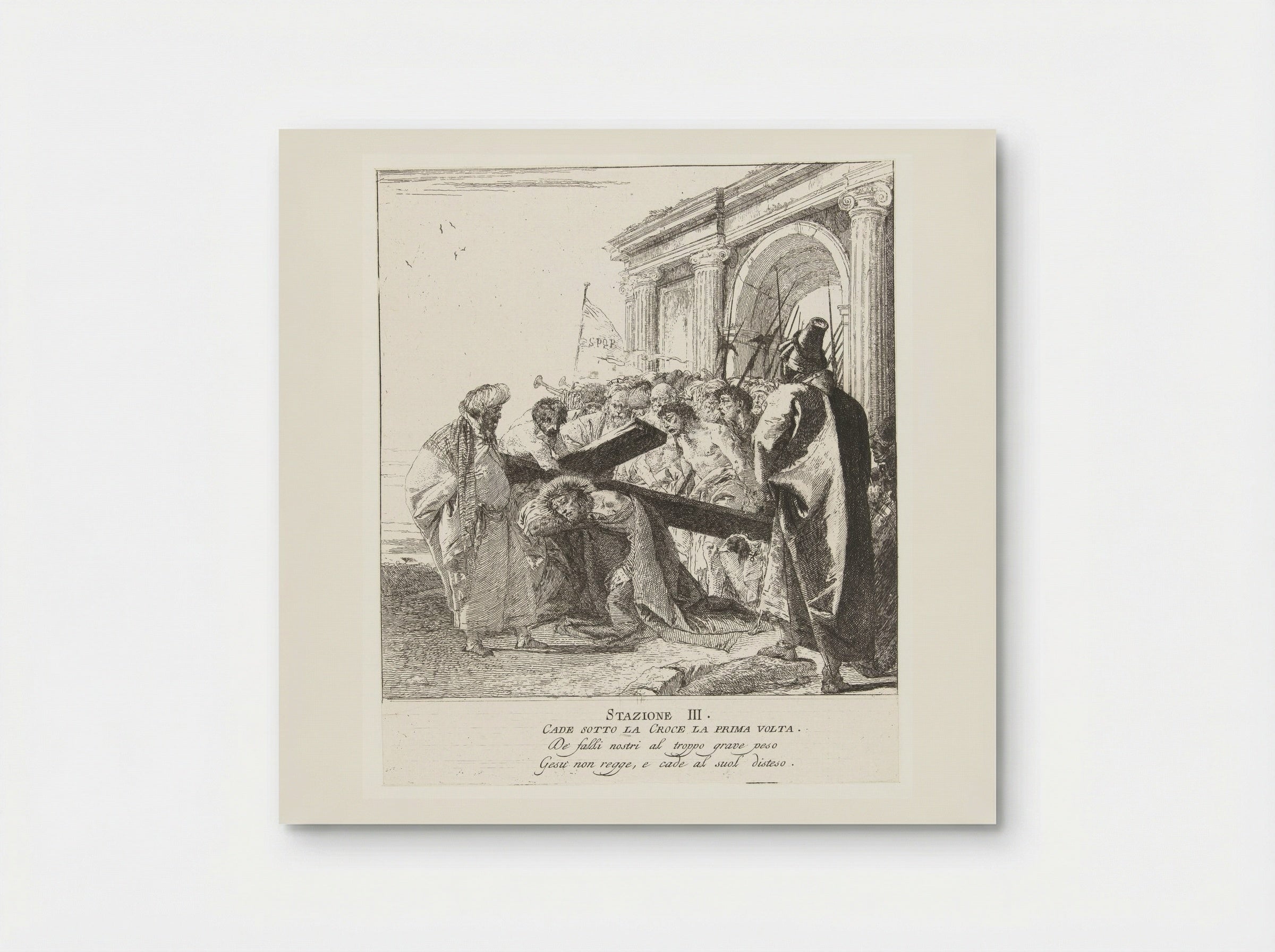 Christ Falls Under the Cross - Giovanni Domenico Tiepolo - Poster