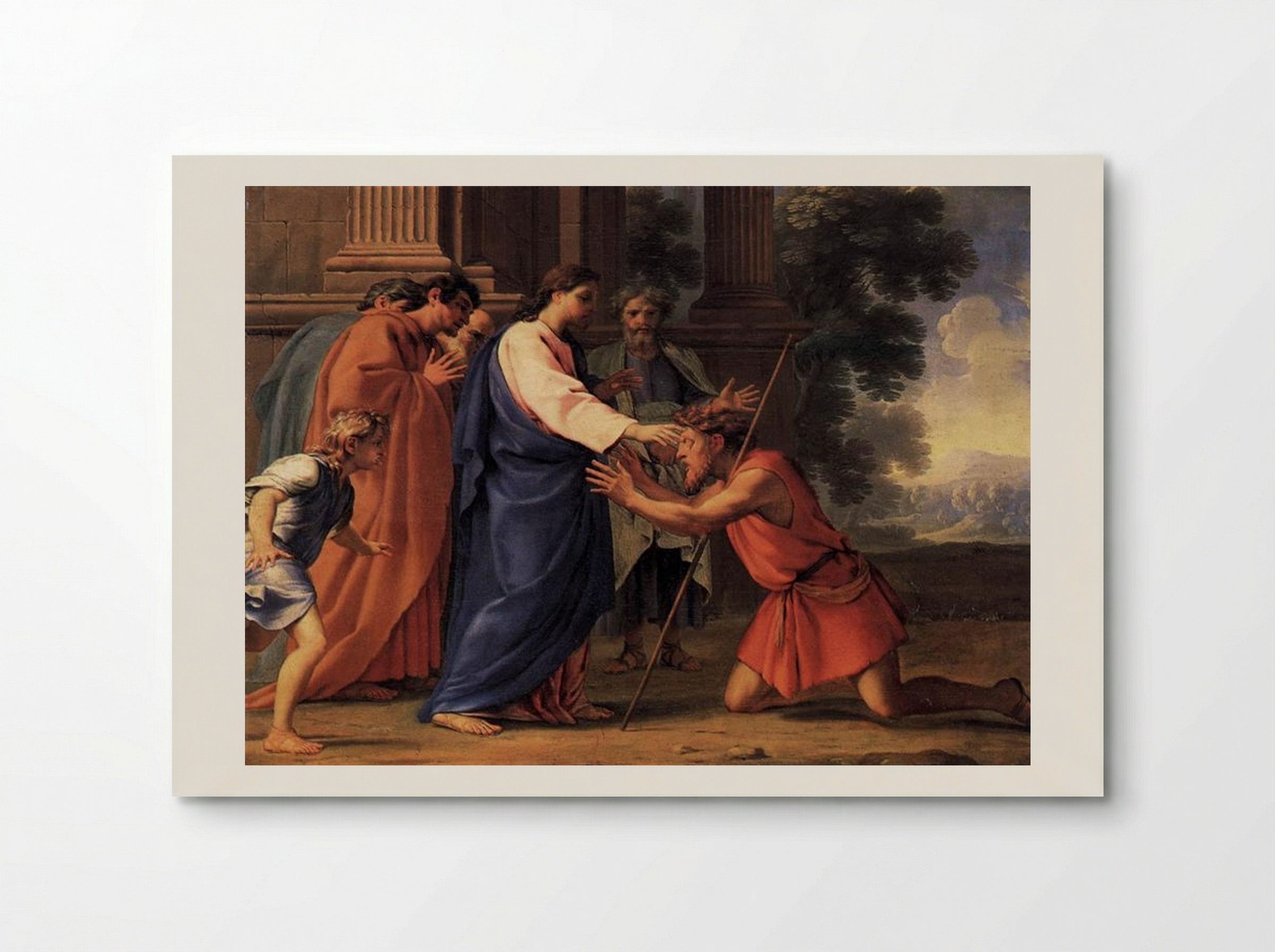 Christ Healing the Blind Man - Eustache Le Sueur - Poster