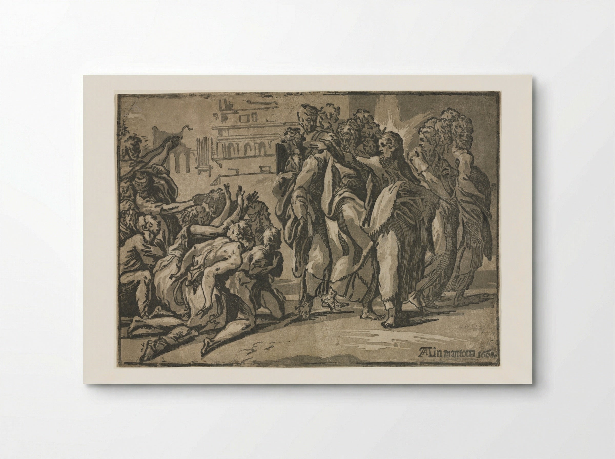 Christ Healing the Lepers - Andrea Andreani - Poster