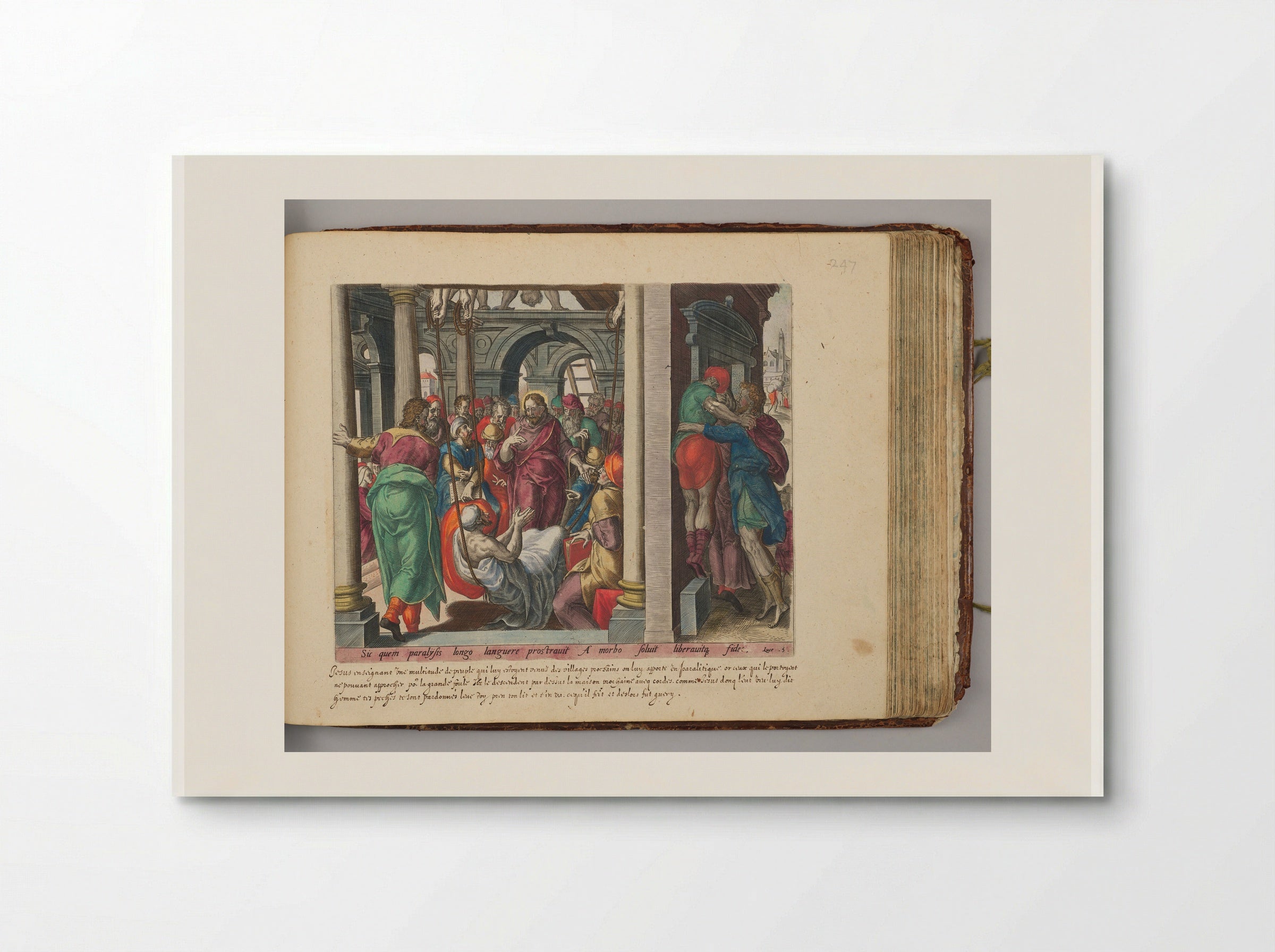 Christ Healing the Paralytic - Johannes Wierix - Poster
