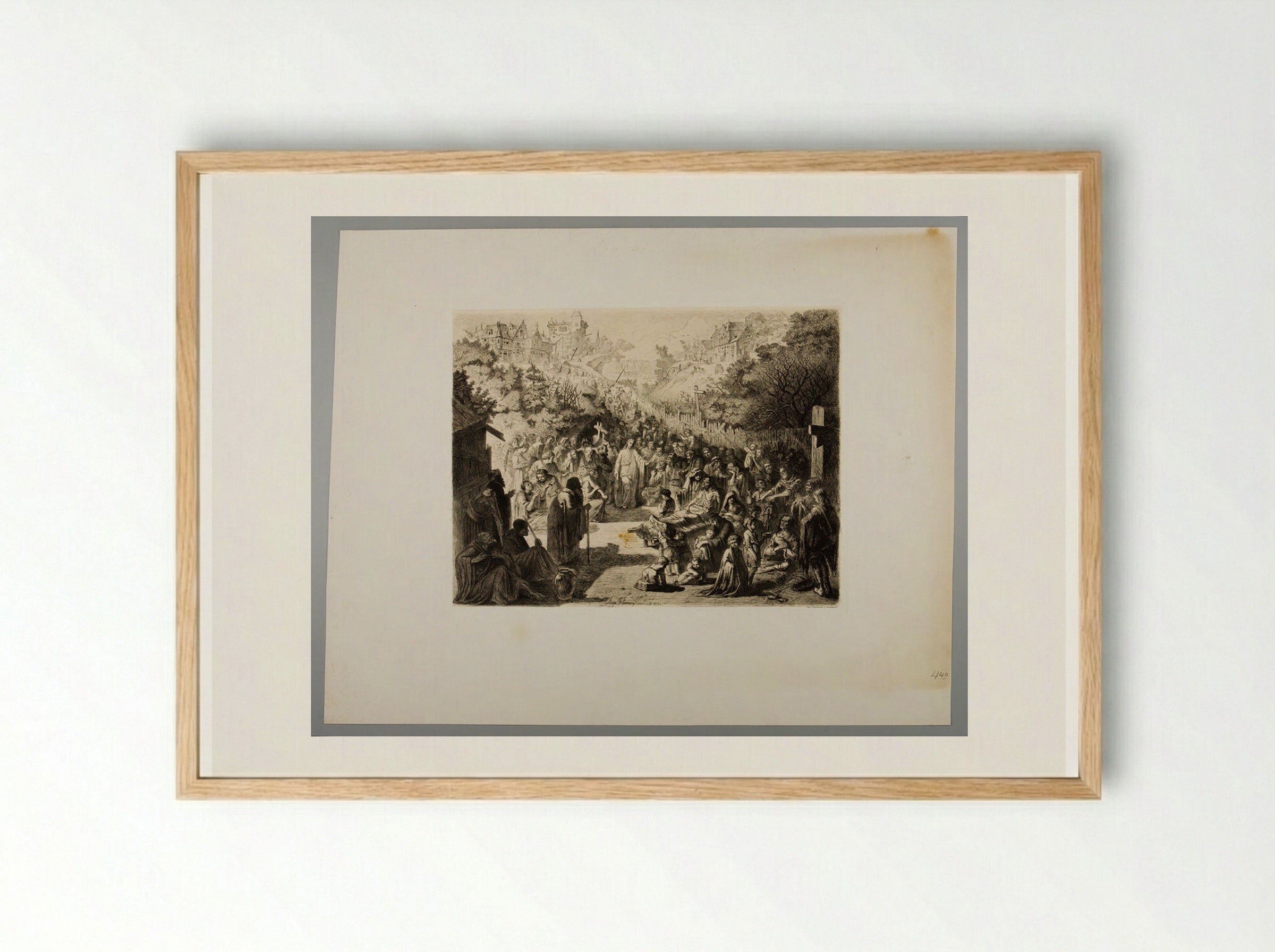Christ Healing the Sick - Léopold Flameng - Framed Print Wood