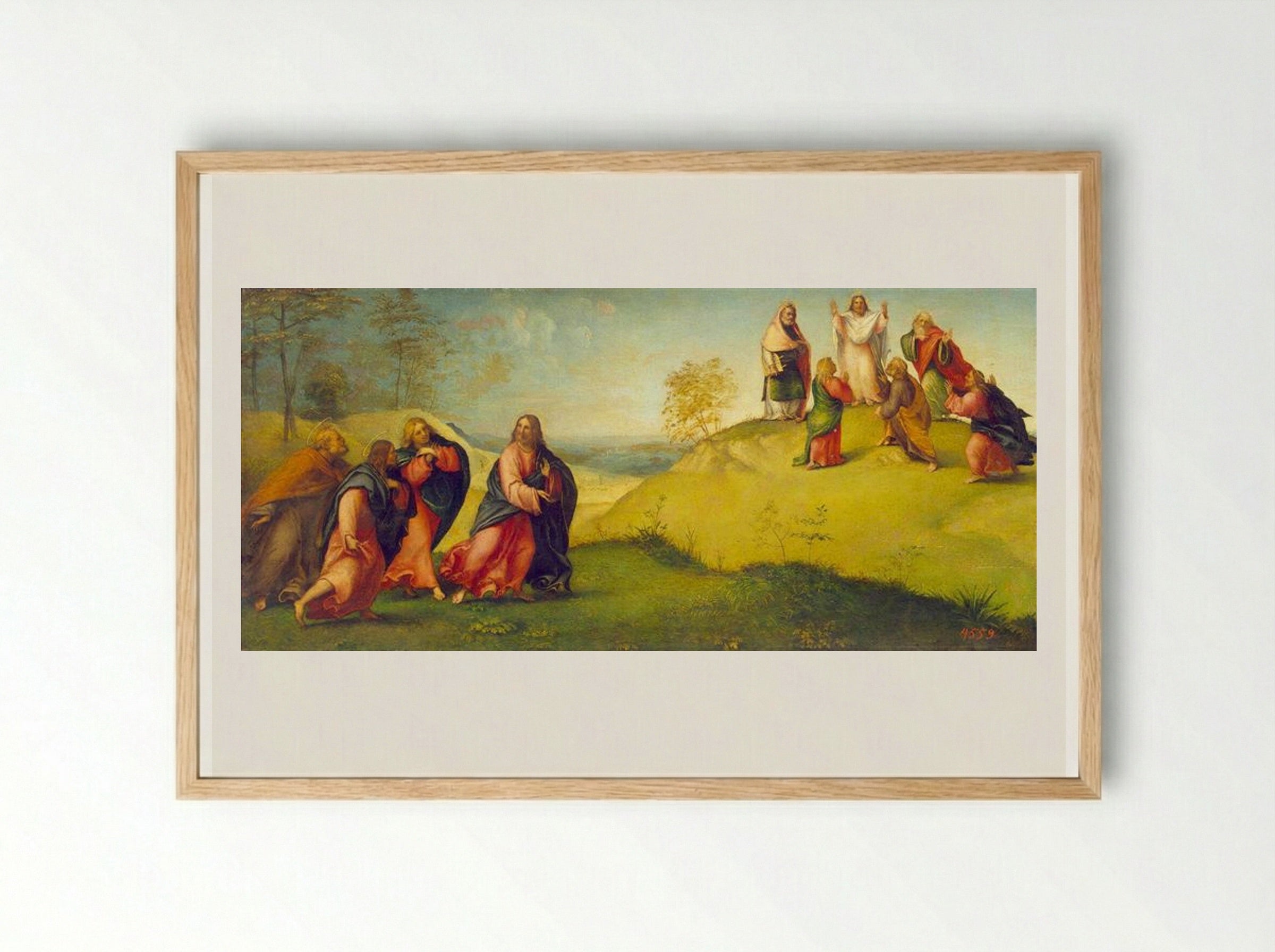 Christ Leading the Apostles to Mount Tabor - Lorenzo Lotto - Framed Print Wood