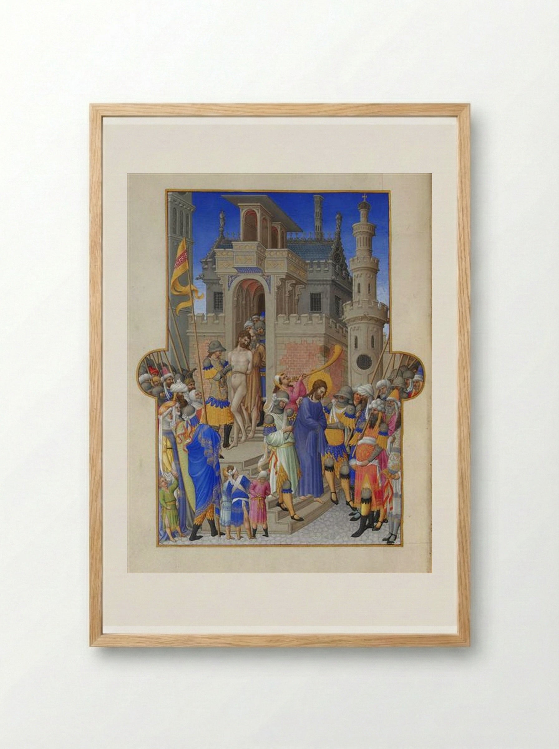 Christ Leaving the Praetorium - Limbourg brothers - Framed Print Wood