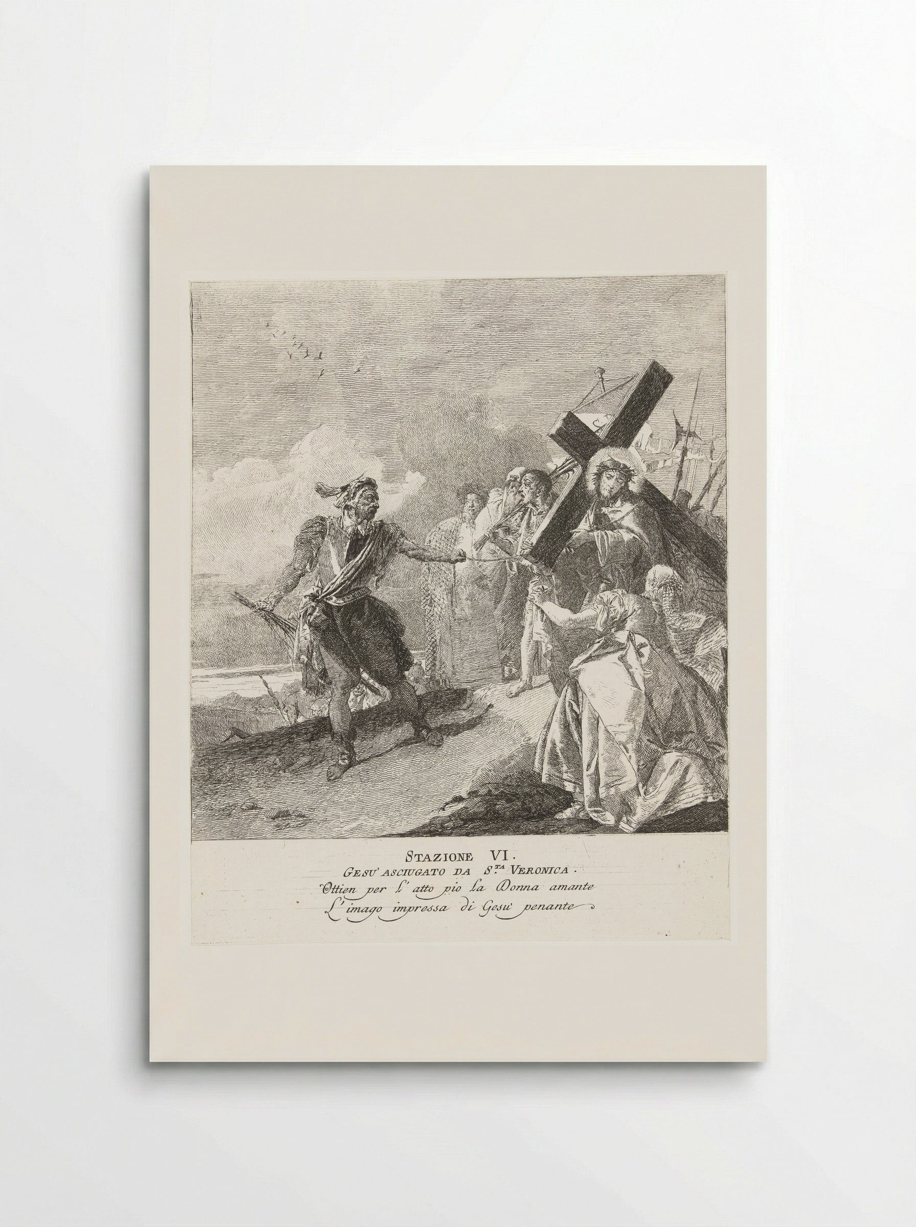 Christ Meets Veronica on the Way to Calvary - Giovanni Domenico Tiepolo - Poster