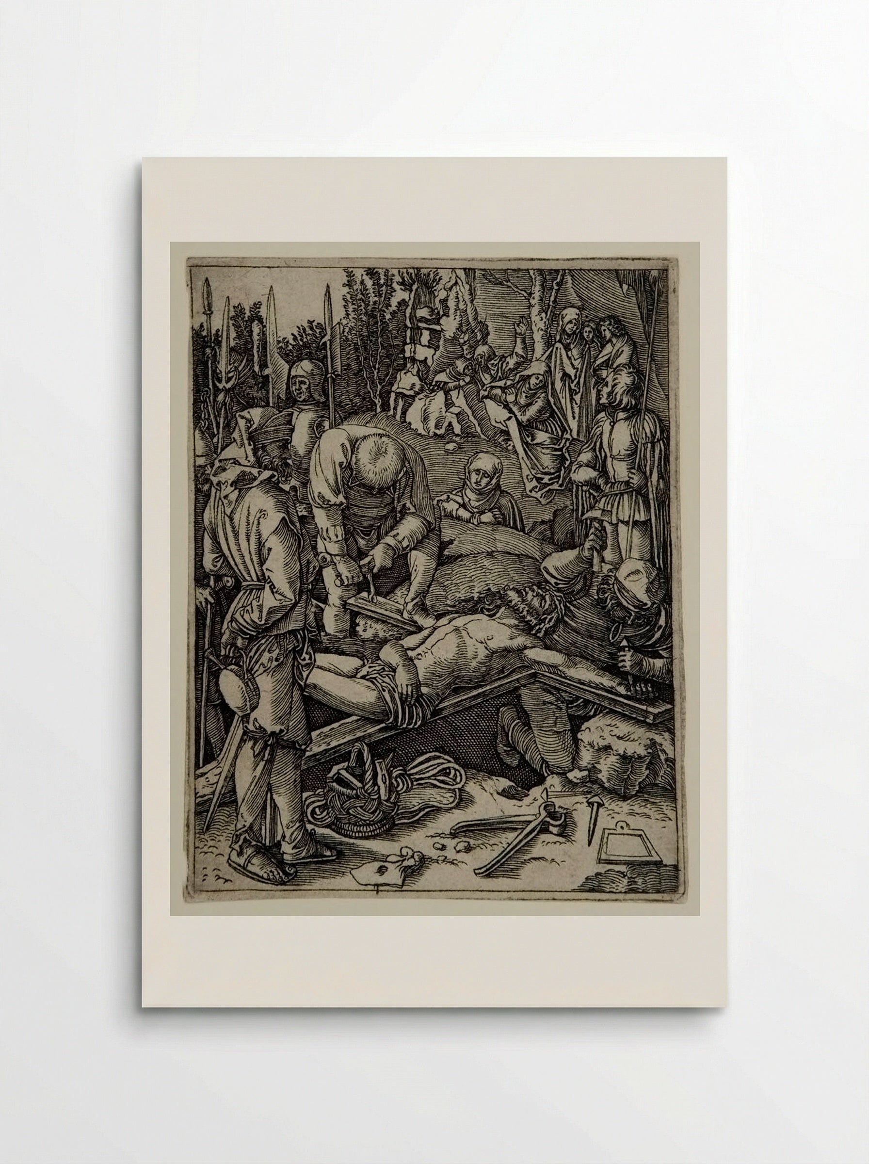 Christ Nailed to the Cross - Marcantonio Raimondi - Poster