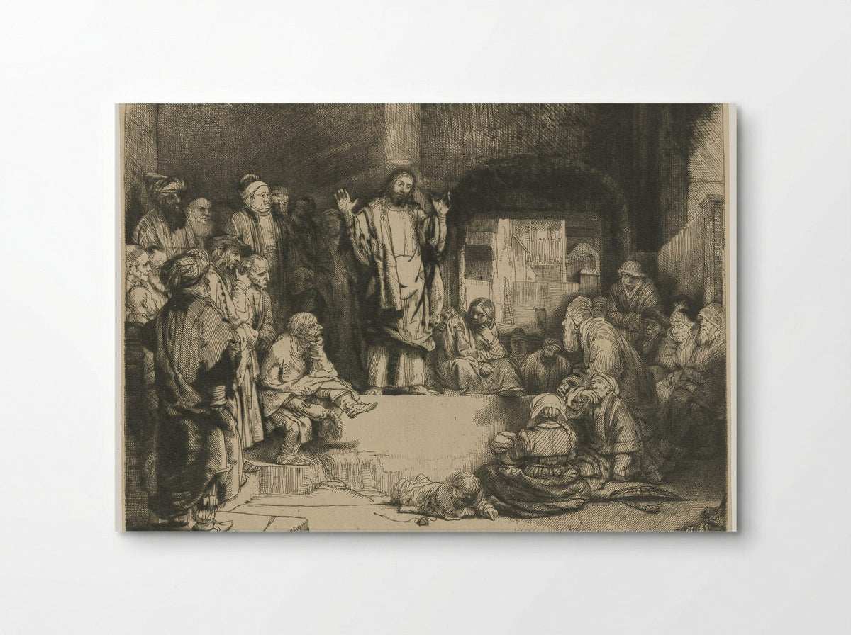 Christ Preaching (The Hundred Guilder Print) - Rembrandt van Rijn - Poster