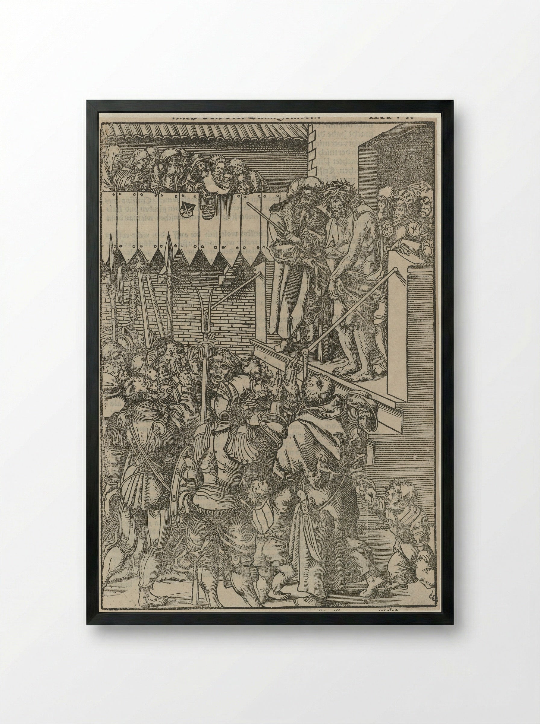 Christ Presented to the People (Ecce Homo) - Lucas Cranach the Elder - Framed Print Black