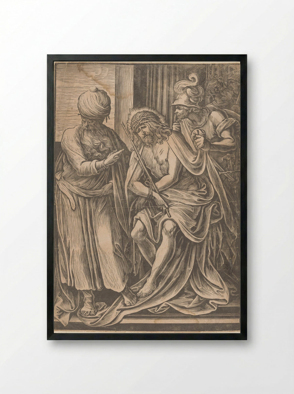 Christ Presented to the People (Ecce Homo) - Giuseppe Scolari - Framed Print Black