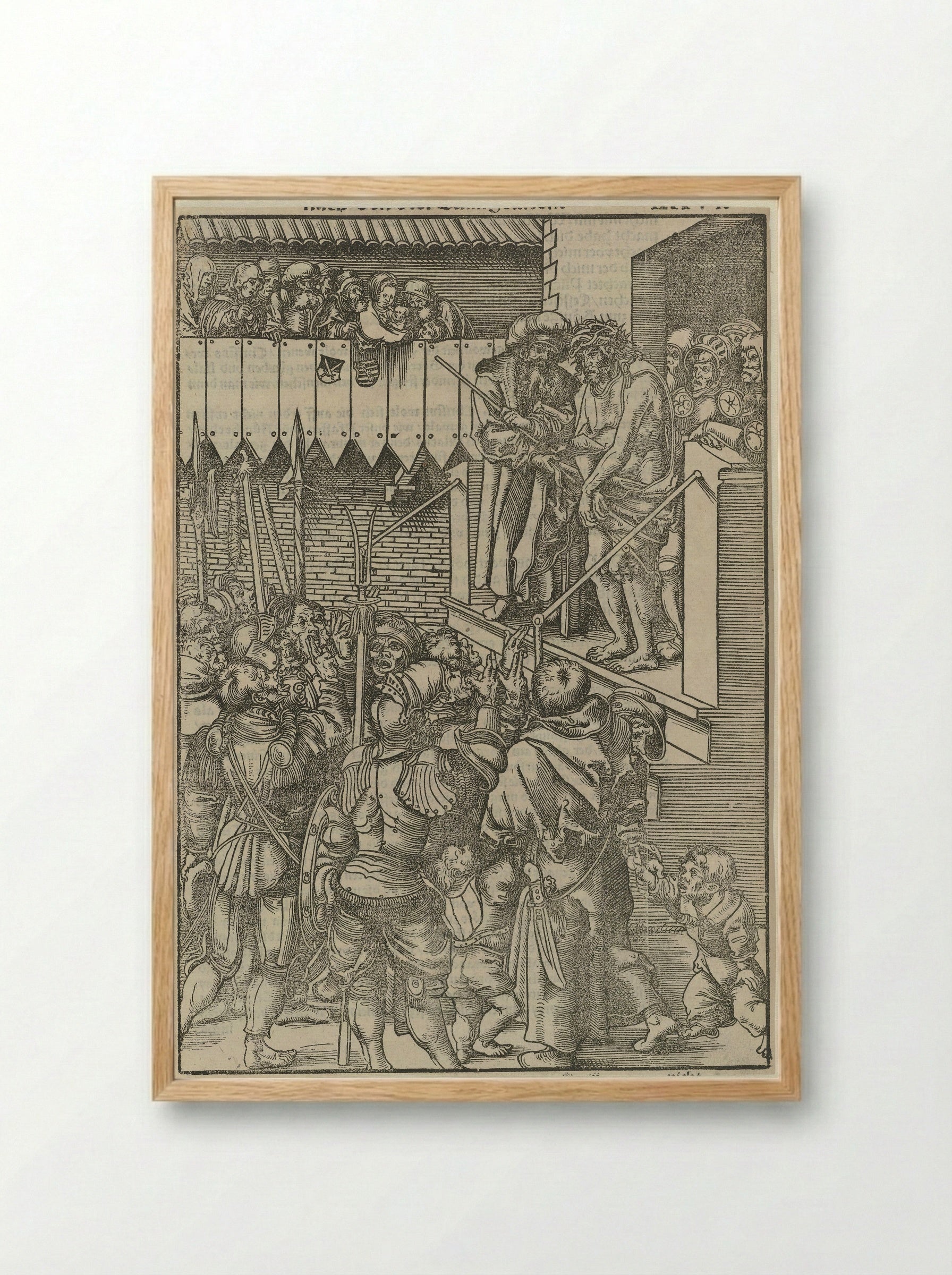 Christ Presented to the People (Ecce Homo) - Lucas Cranach the Elder - Framed Print Wood