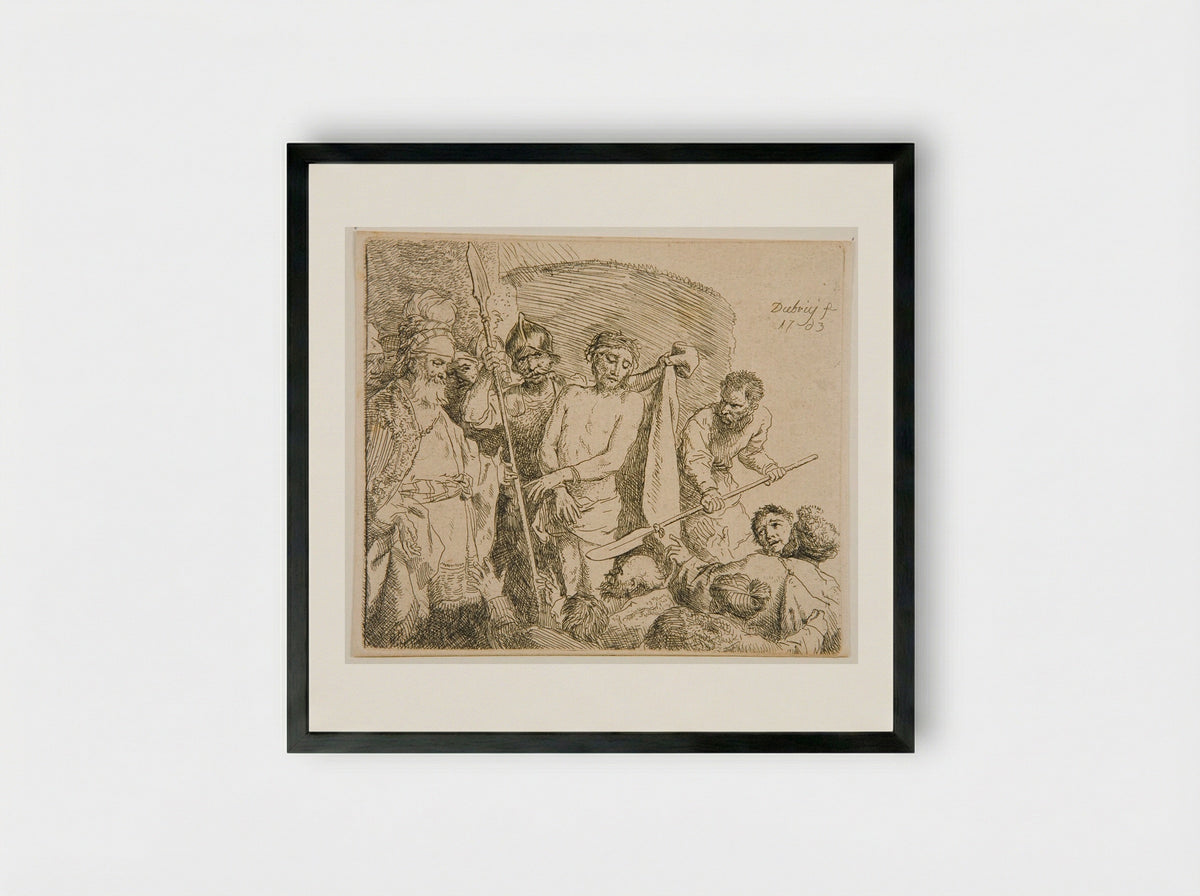 Christ Presented to the People - Christian Wilhelm Ernst Dietrich - Framed Print Black