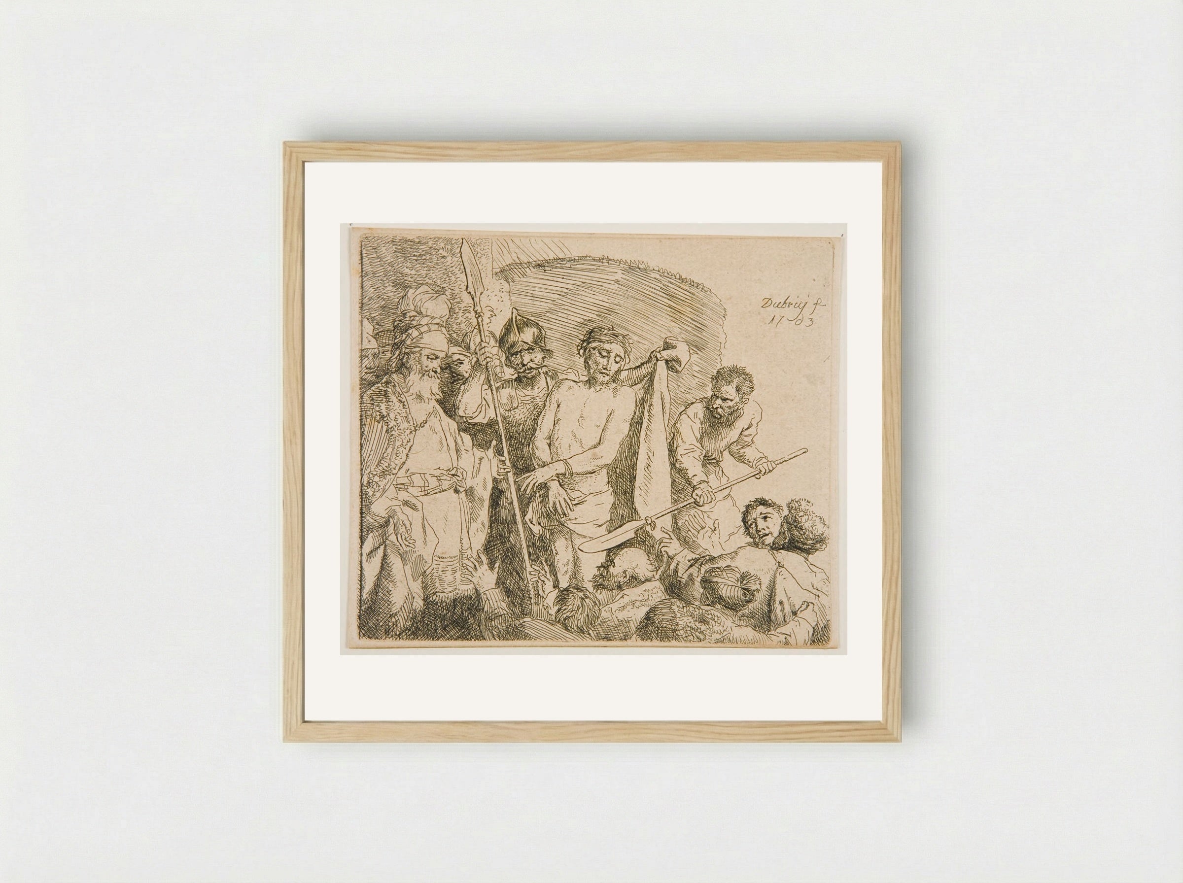 Christ Presented to the People - Christian Wilhelm Ernst Dietrich - Framed Print Wood