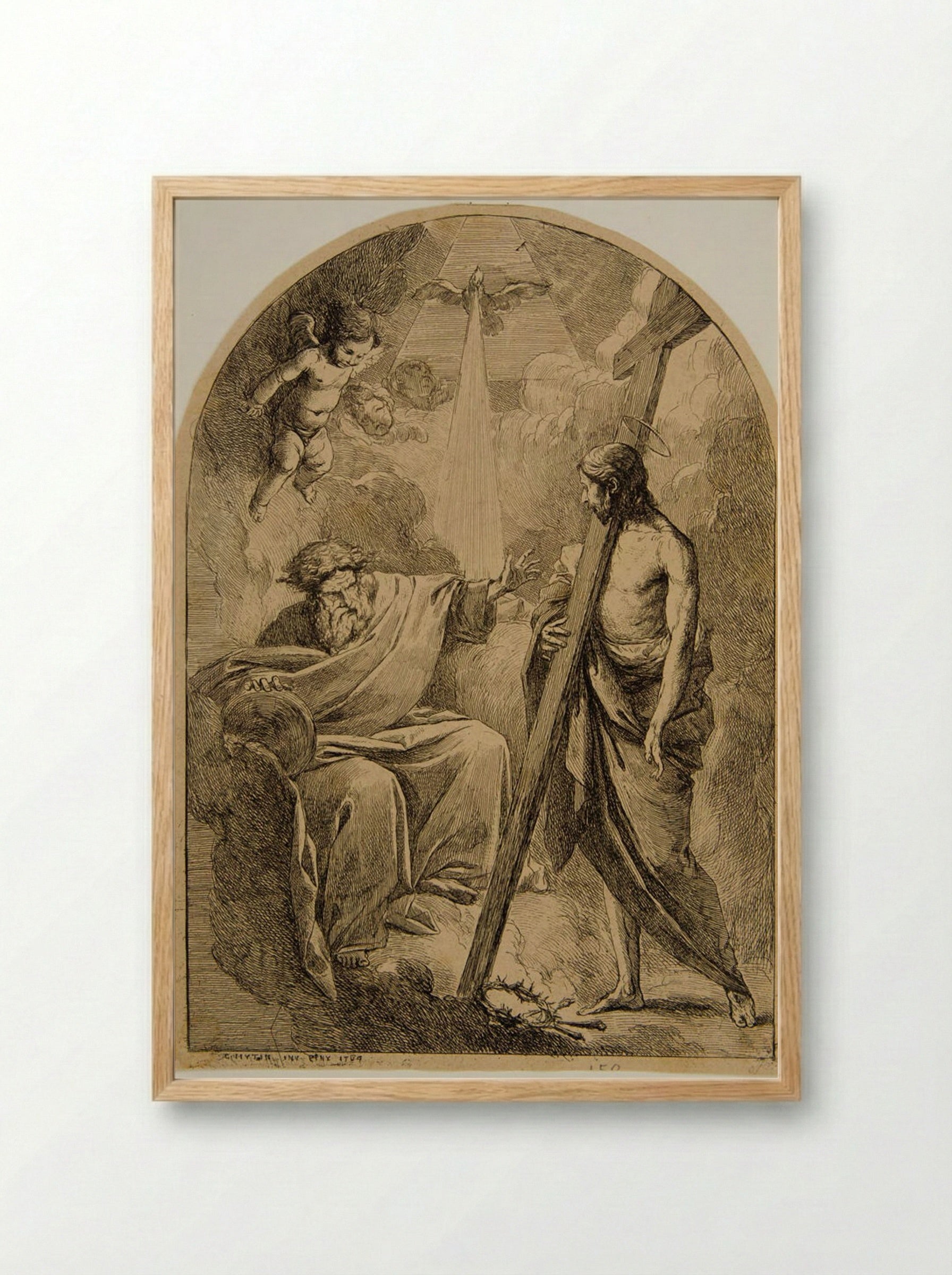 Christ Returned to the Father - Charles-François Hutin - Framed Print Wood