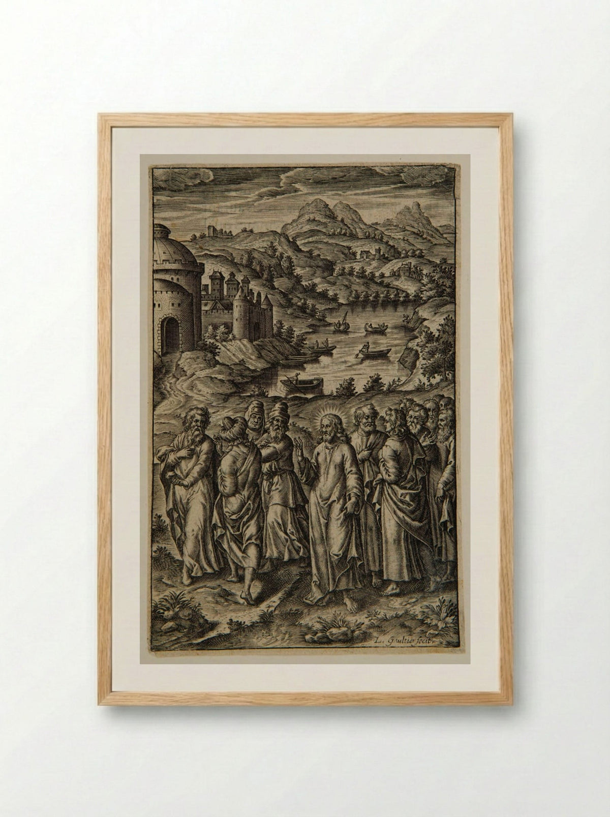 Christ Sending Forth his Disciples - Léonard Gaultier - Framed Print Wood