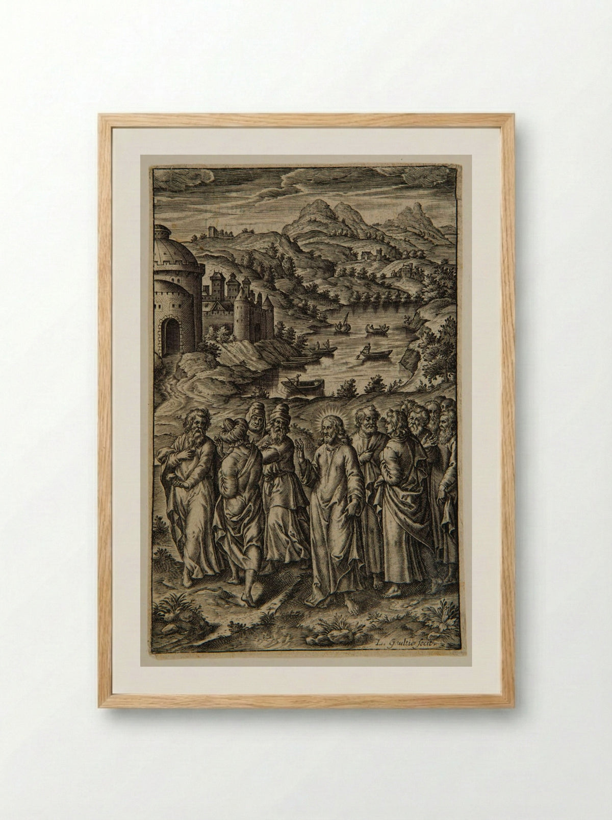 Christ Sending Forth his Disciples - Léonard Gaultier - Framed Print Wood