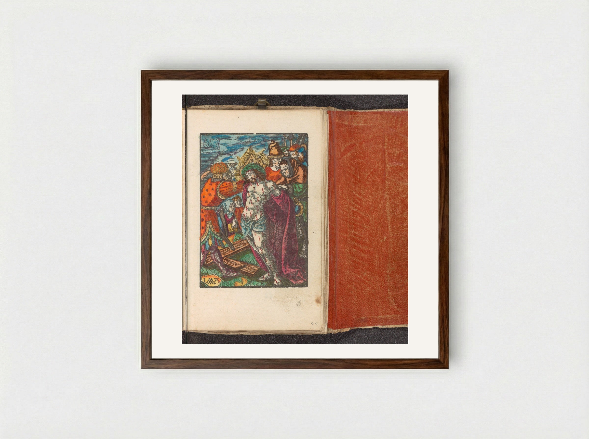 Christ Stripped of His Garments - Doen Pietersz. - Framed Print Dark Wood