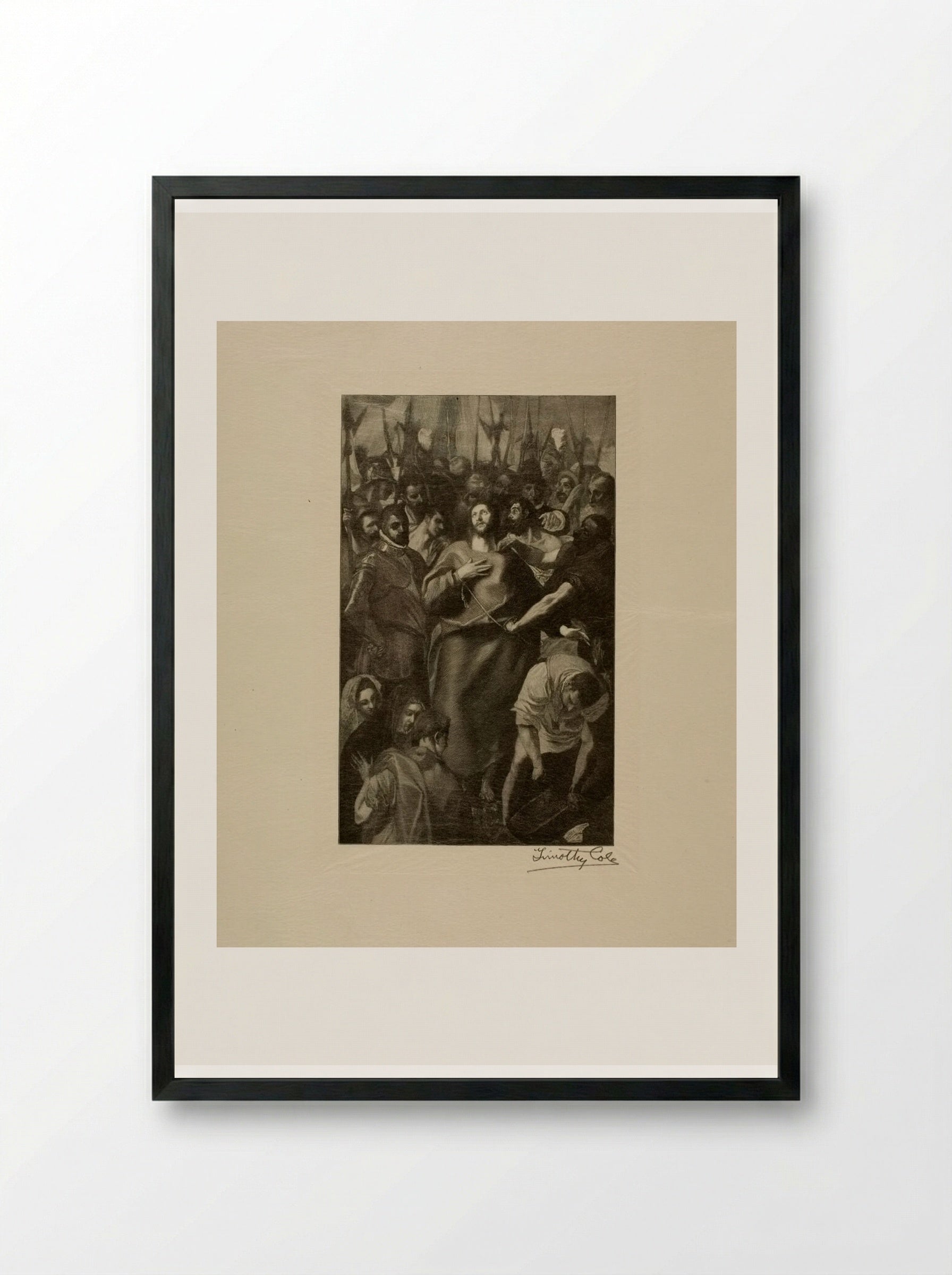 Christ Stripped of His Raiment - Timothy Cole - Framed Print Black